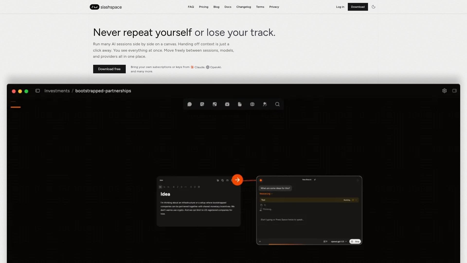 Screenshot von Slashspace