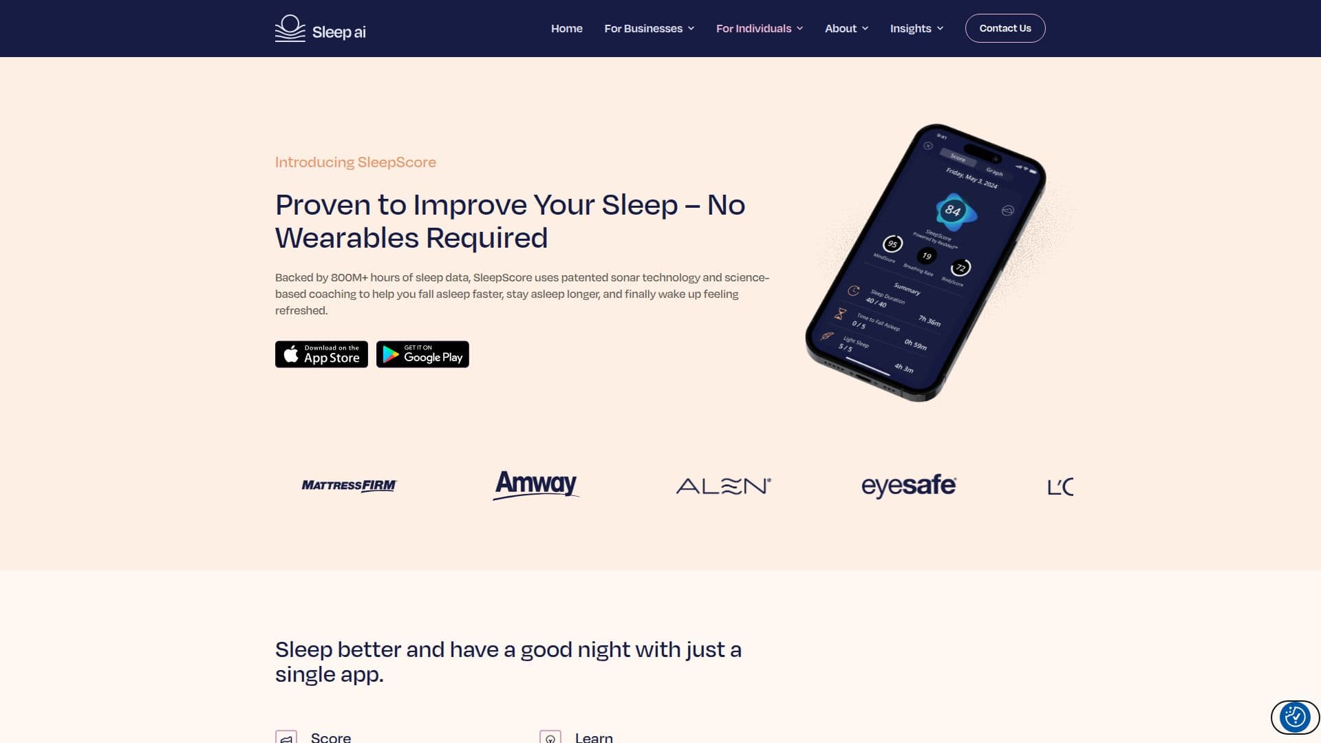 تطبيق SleepScore screenshot