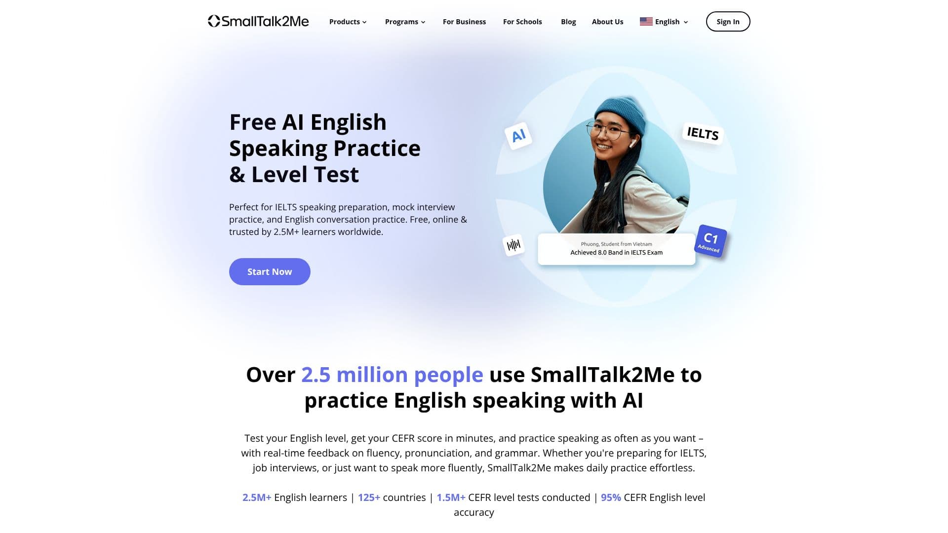 SmallTalk2Me AI 영어 연습 스크린샷