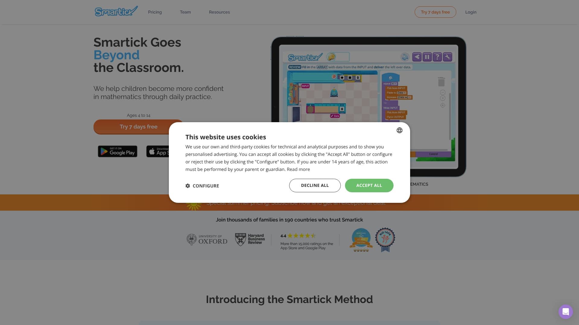 لقطة شاشة لـ Smartick | التعلم عبر الإنترنت