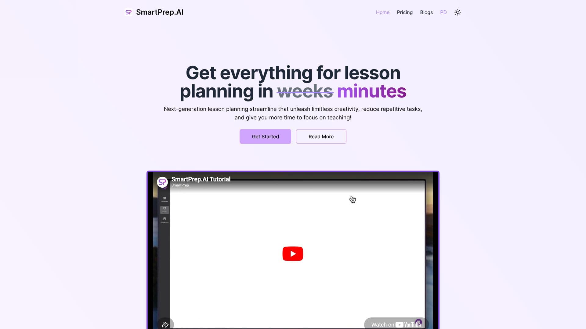 SmartPrep AI Lesson Plan Generator screenshot
