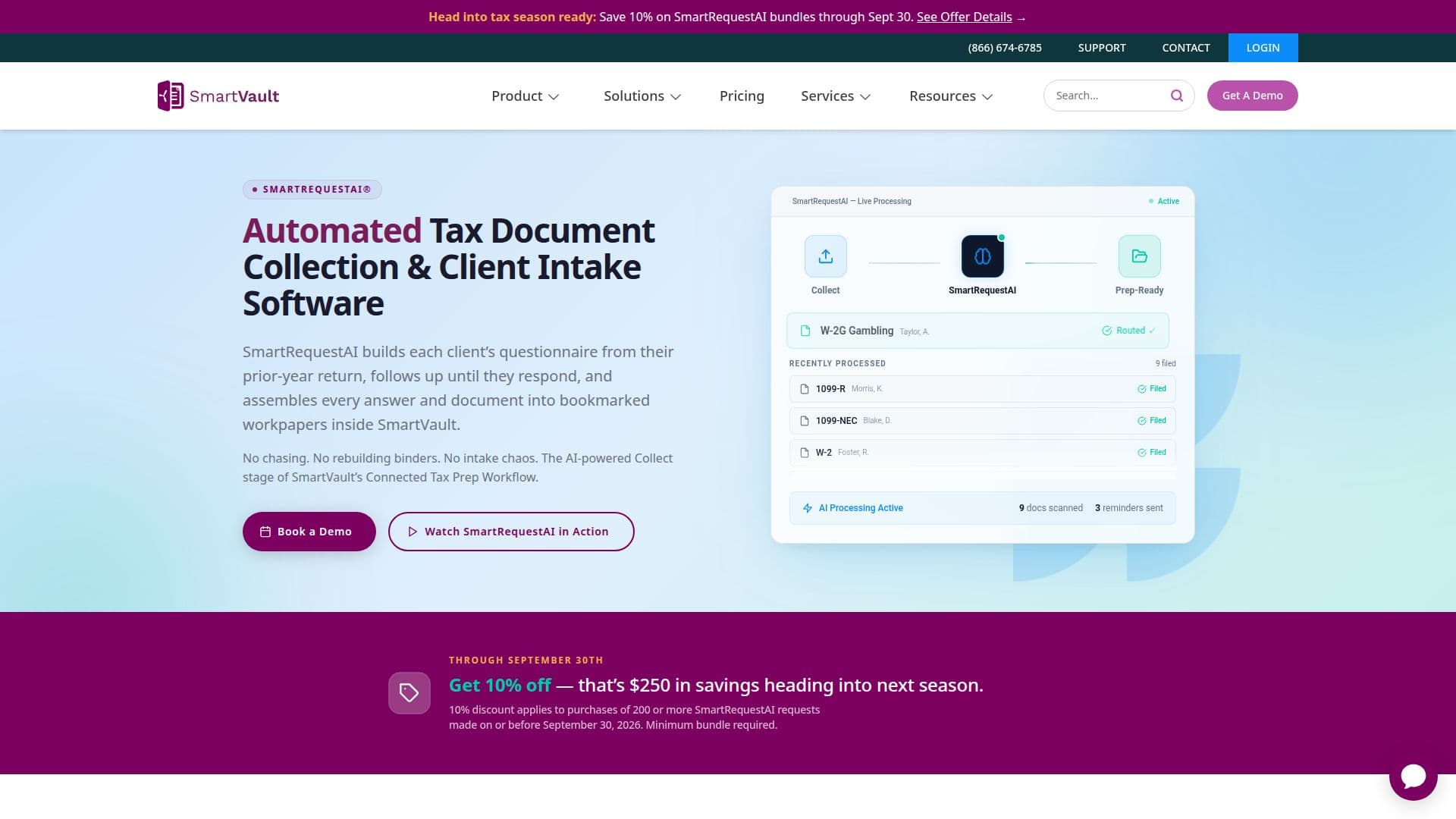 SmartVault SmartRequest AI screenshot