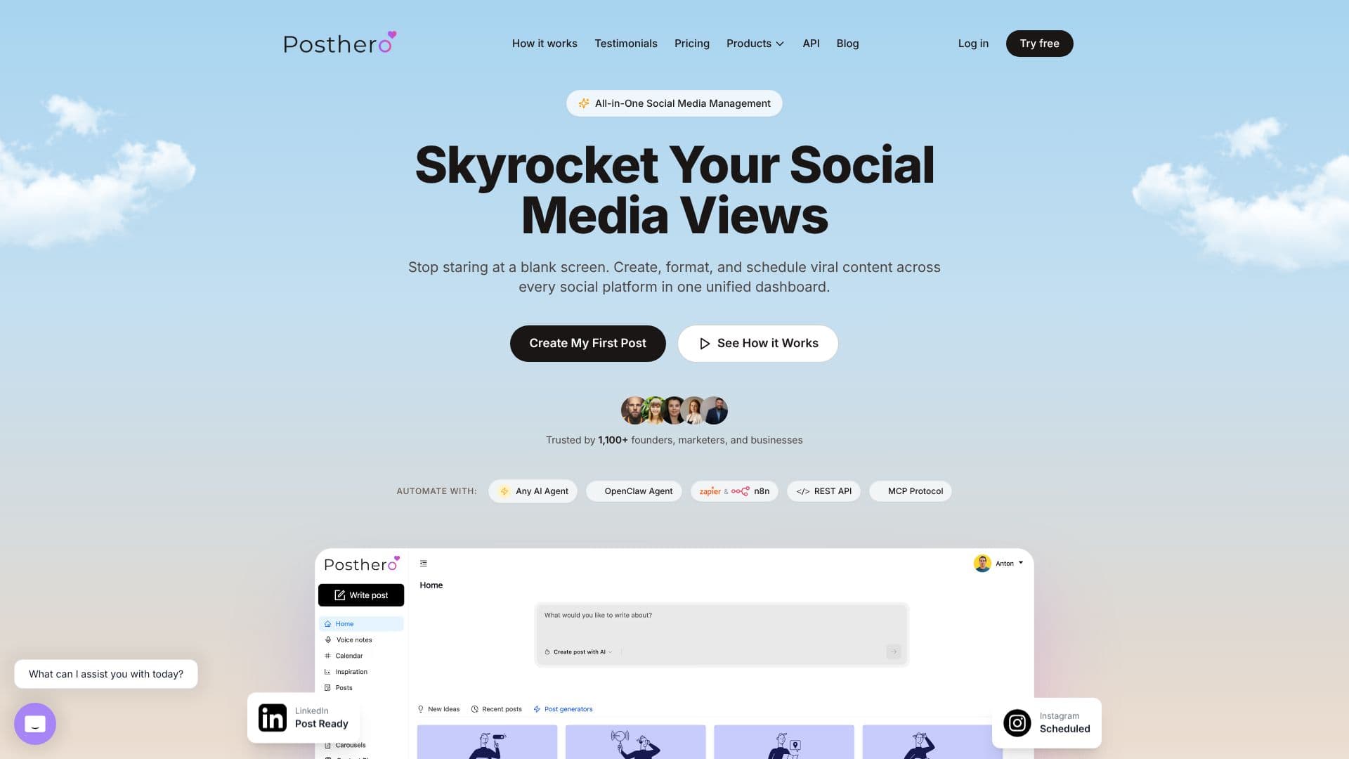 لقطة شاشة لـ PostHero