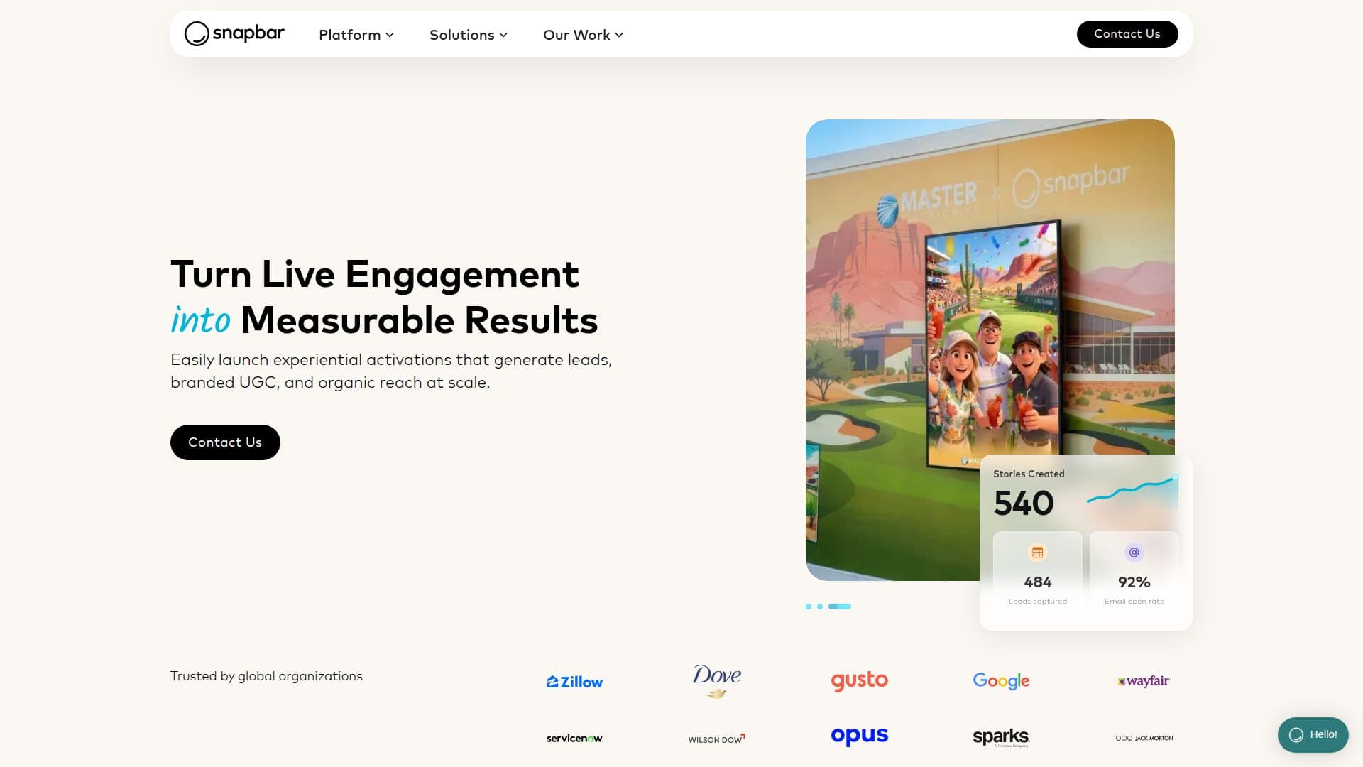 Snapbar: Experiential Marketing Platform screenshot