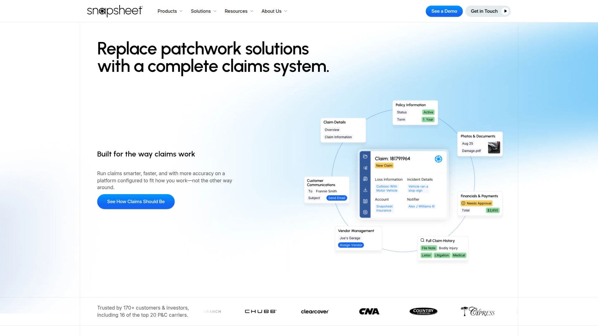 Snapsheet Schadensmanagement-Software screenshot
