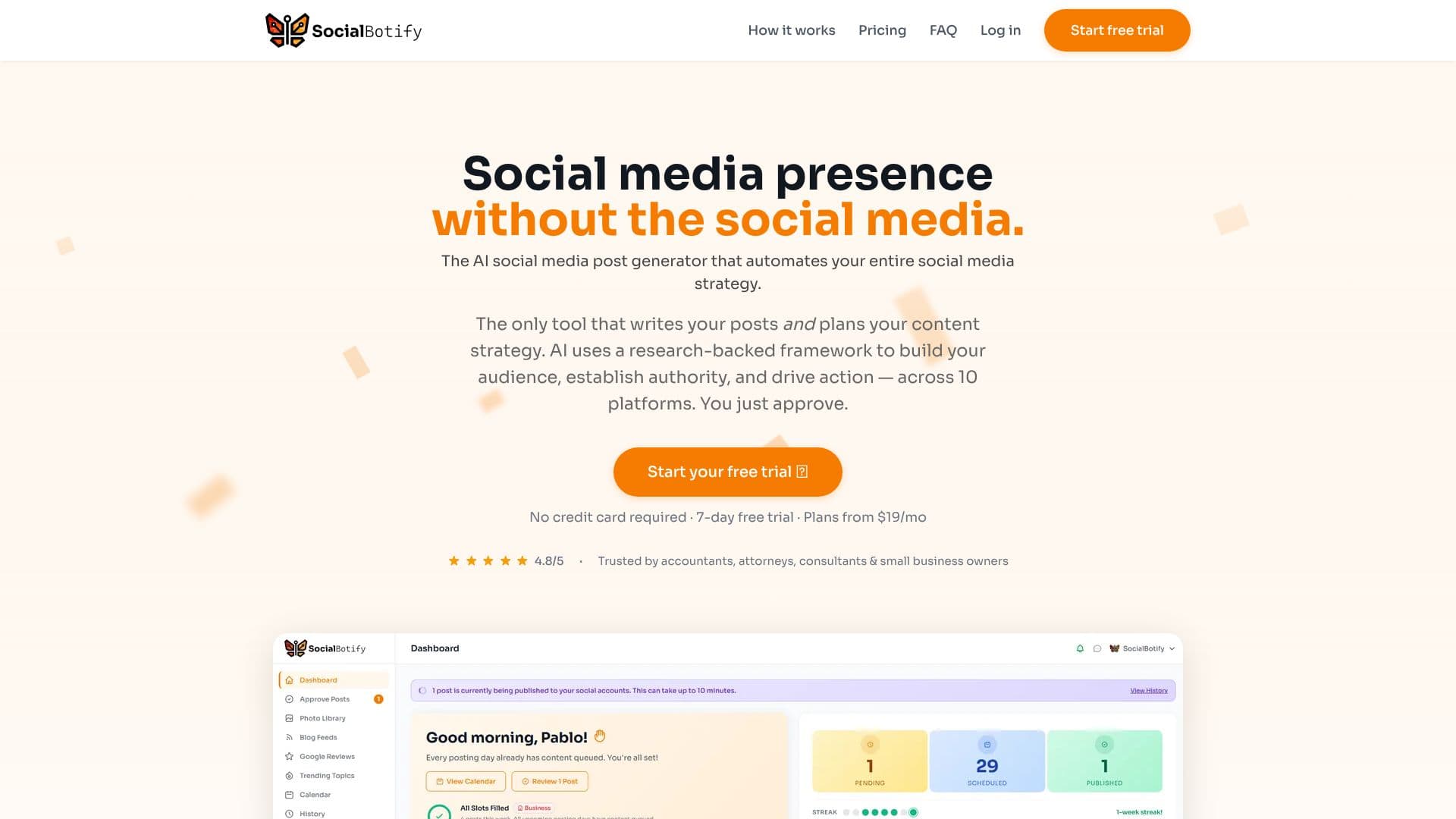 SocialBotify screenshot