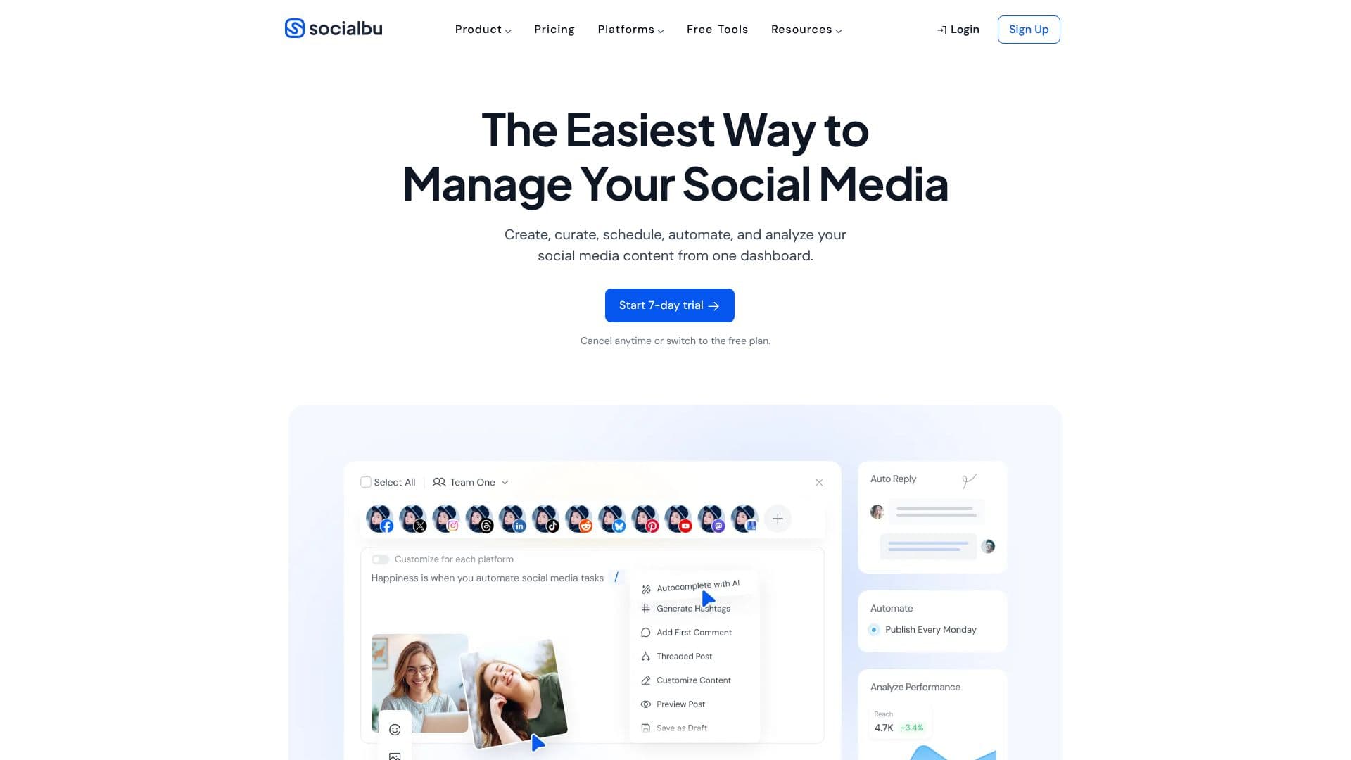 SocialBu 스크린샷