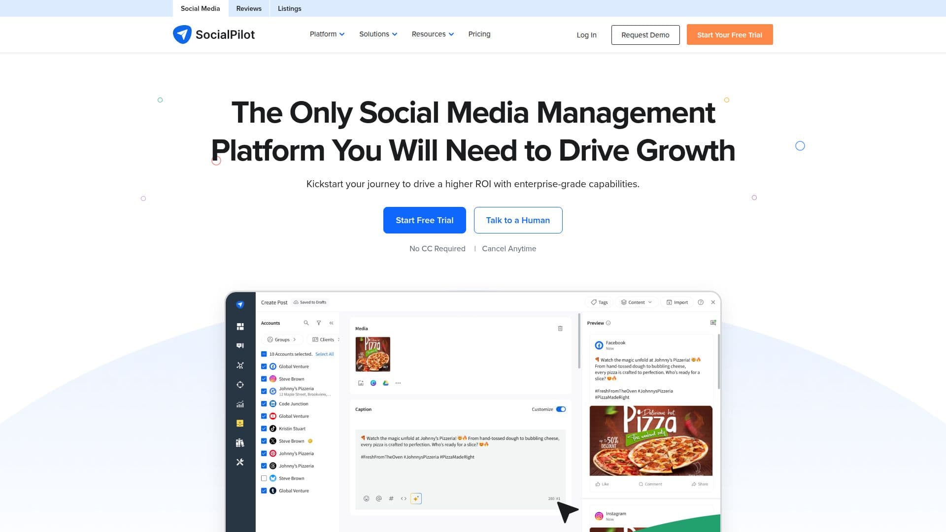 Capture d’écran de SocialPilot