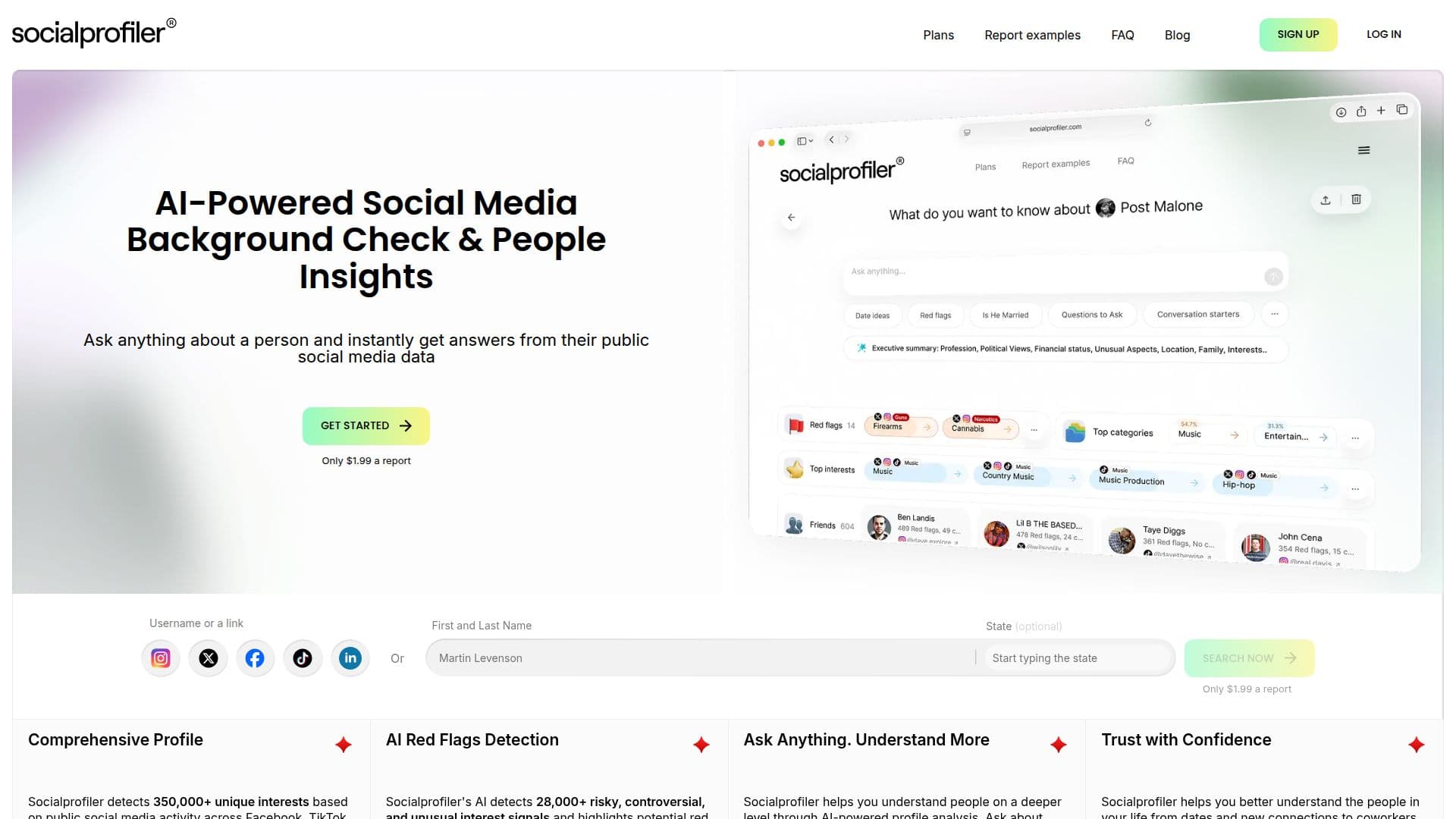 Socialprofiler 스크린샷