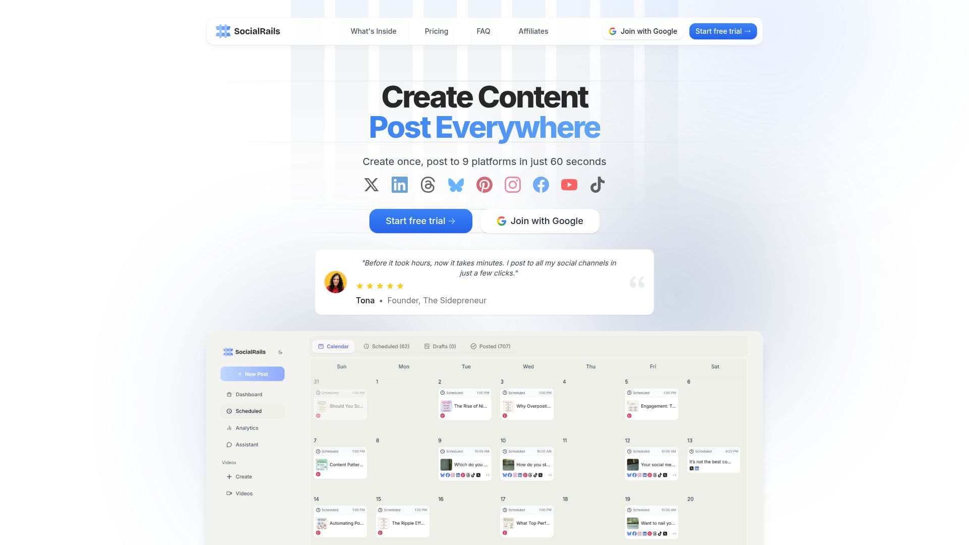 SocialRails screenshot