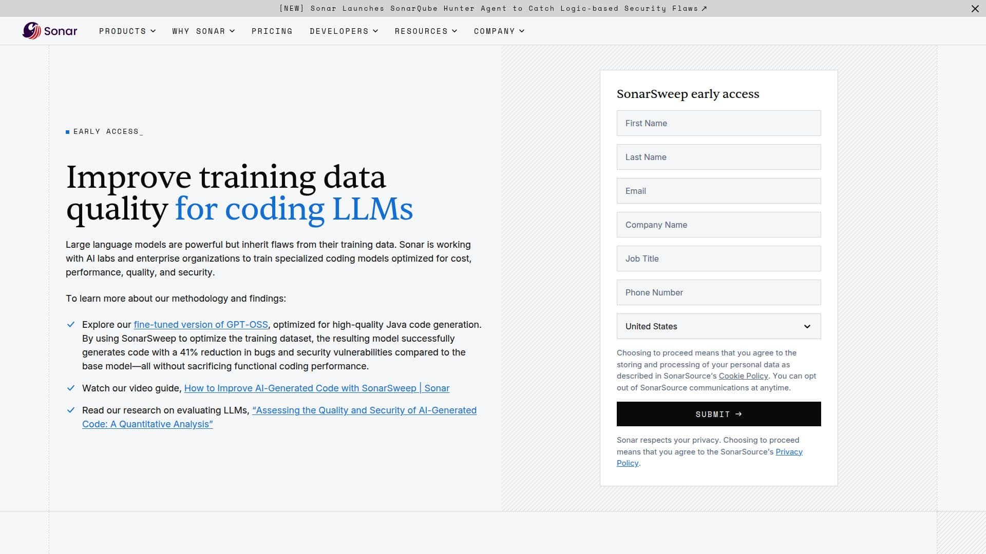 SonarSweep: Quality Training Data Tool screenshot