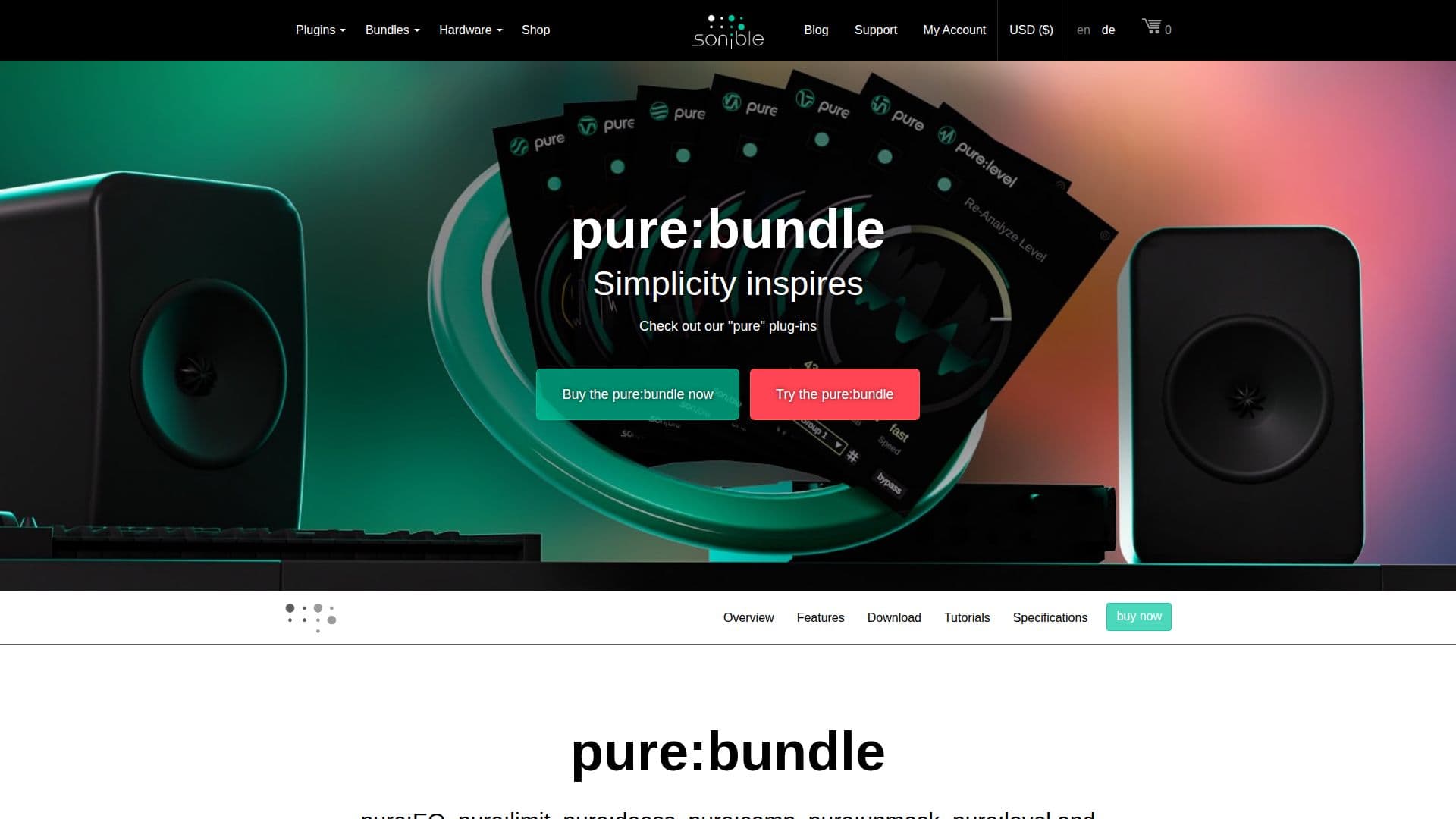 sonible pure:bundle screenshot