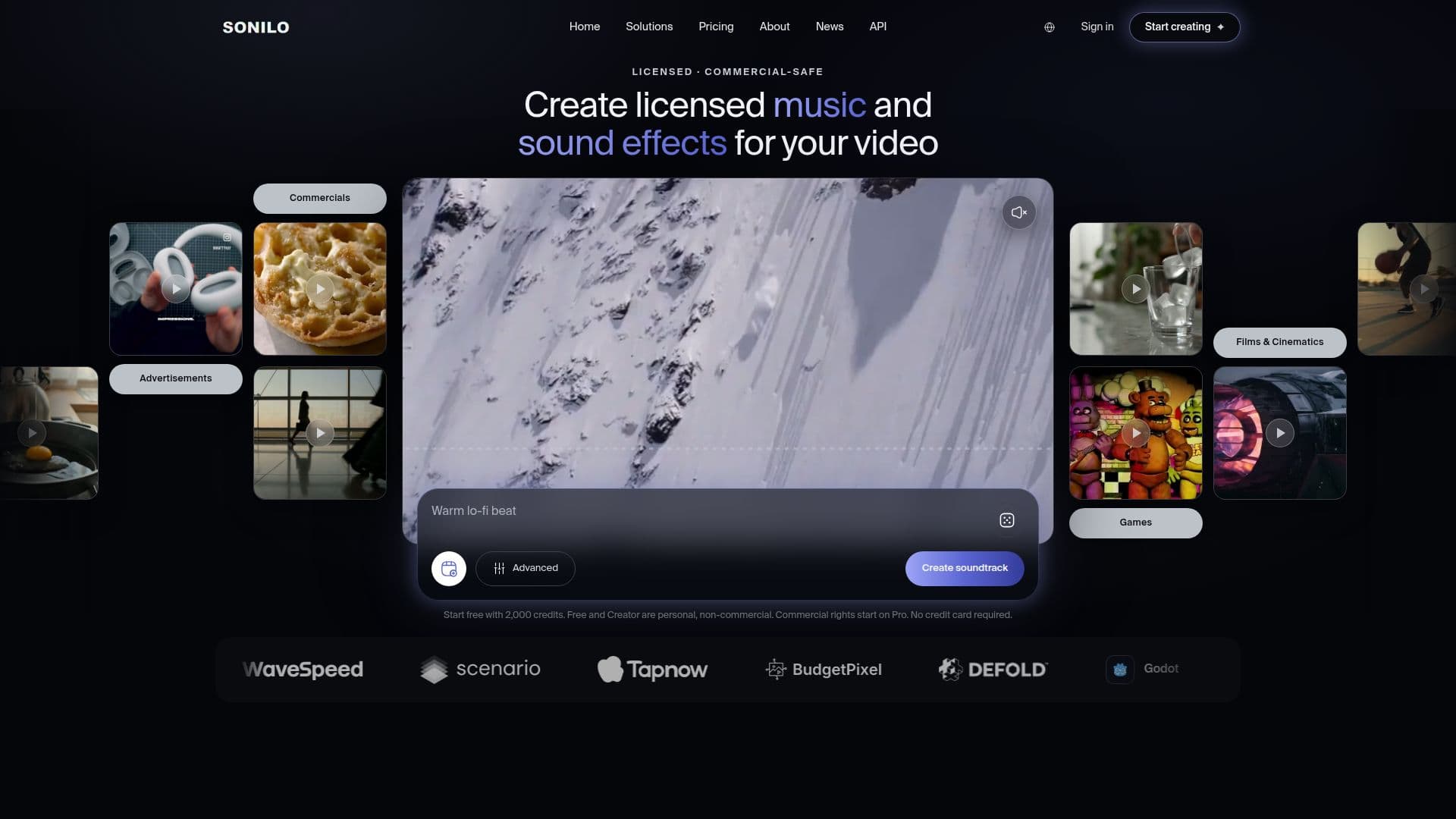 Sonilo: Musik & Efek Suara AI screenshot