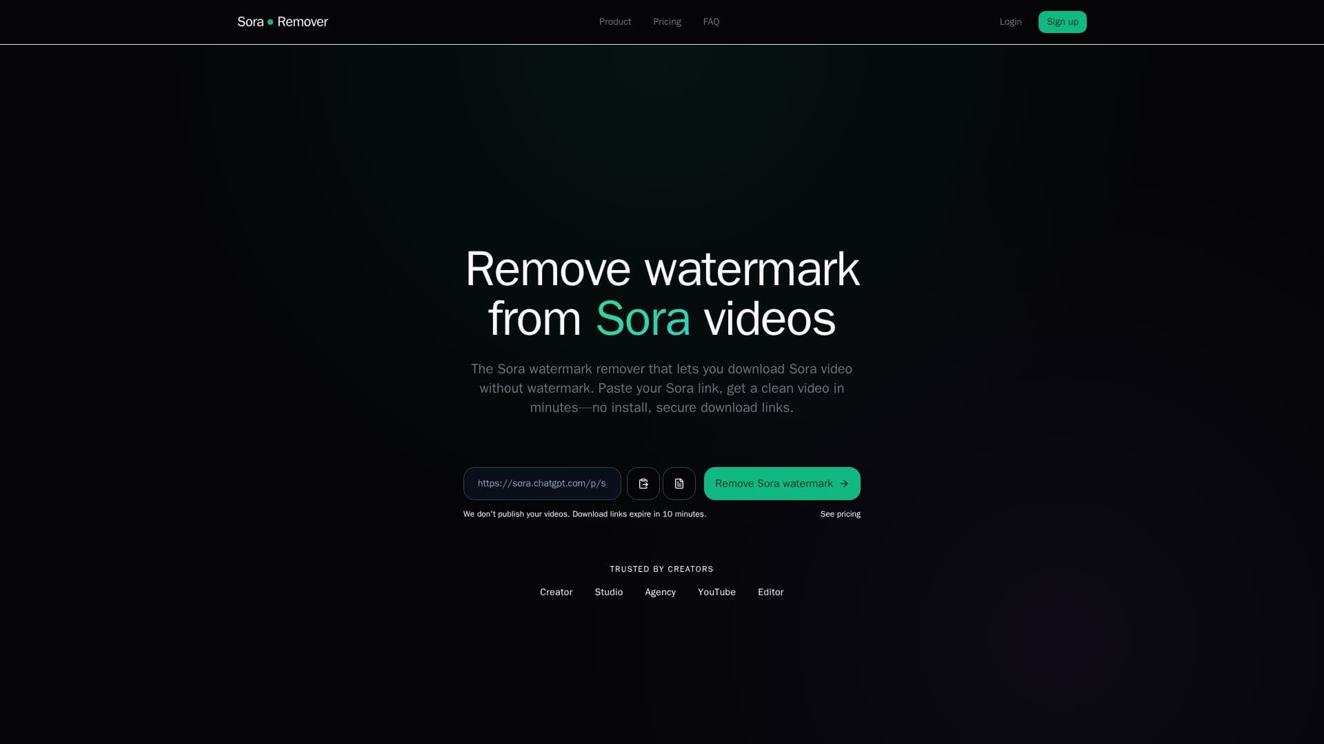 Sora 워터마크 제거기 스크린샷