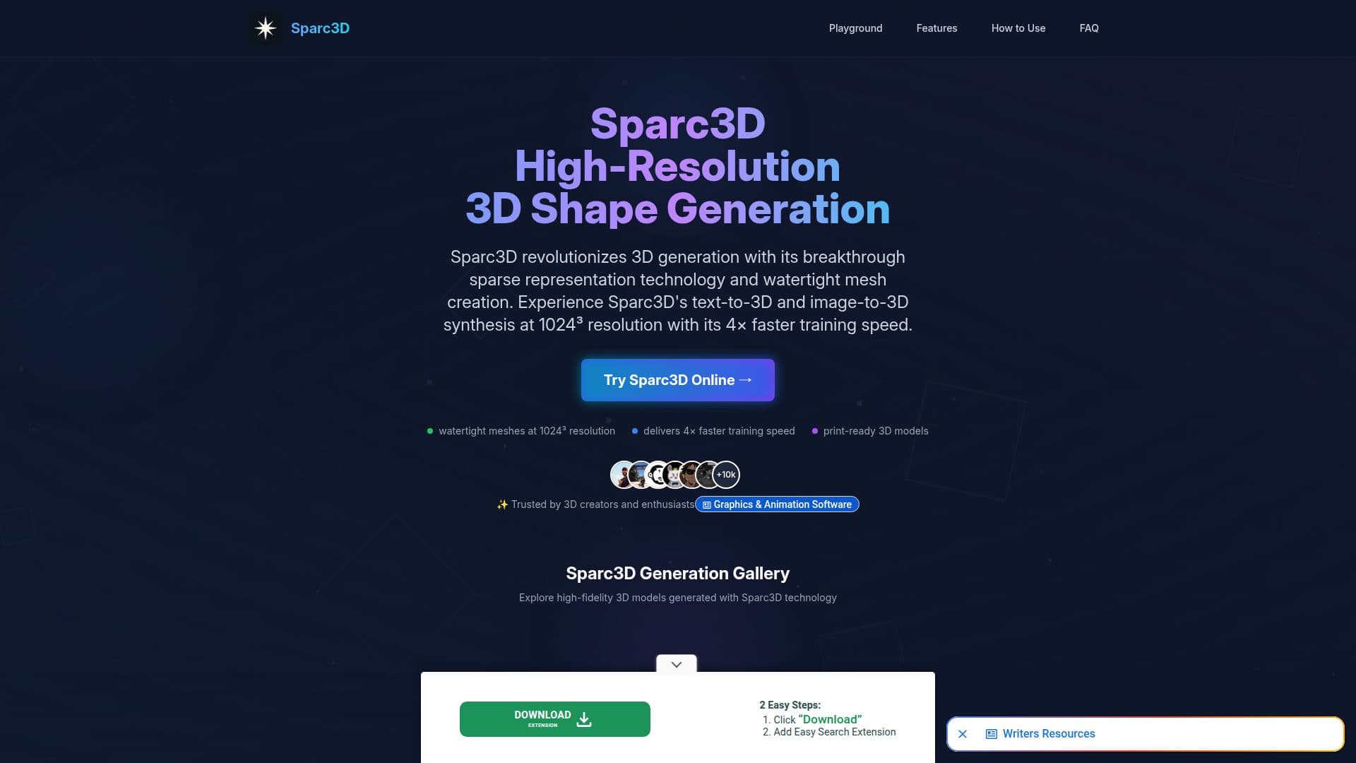 Sparc3D Plattform screenshot