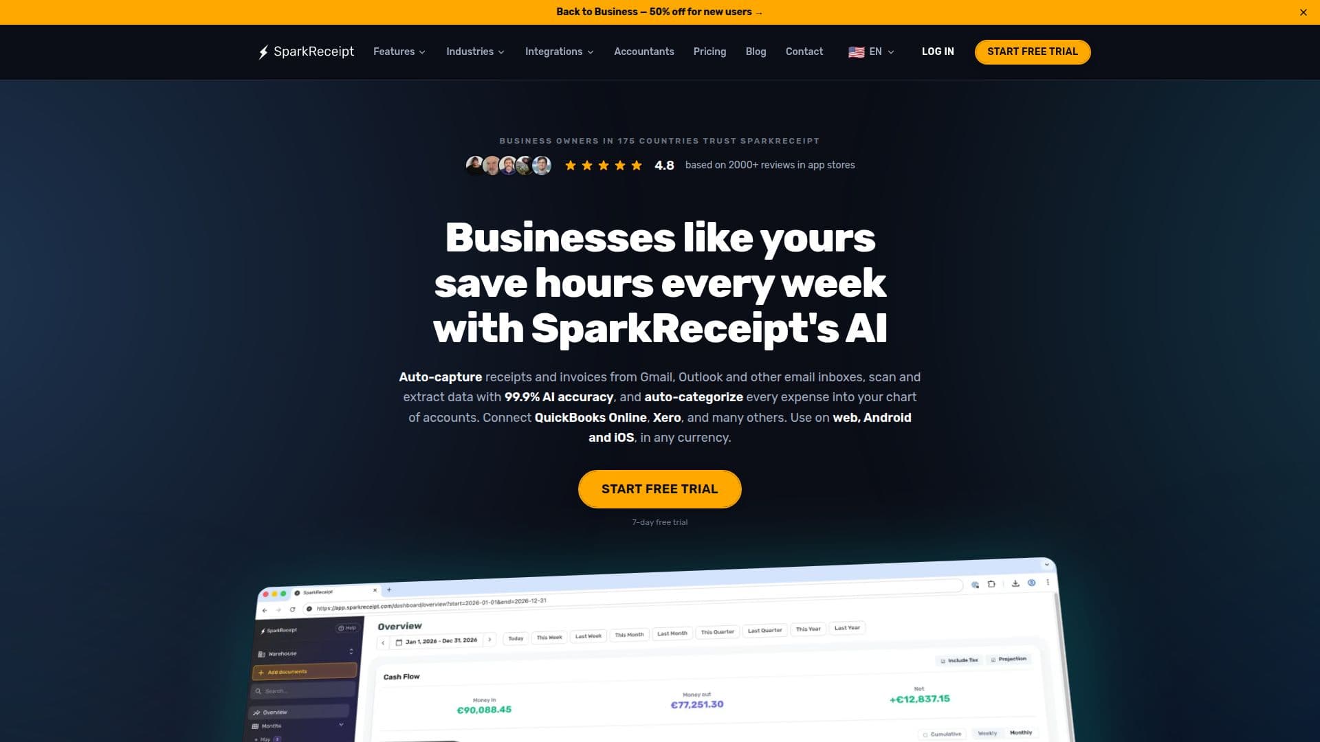 SparkReceipt screenshot