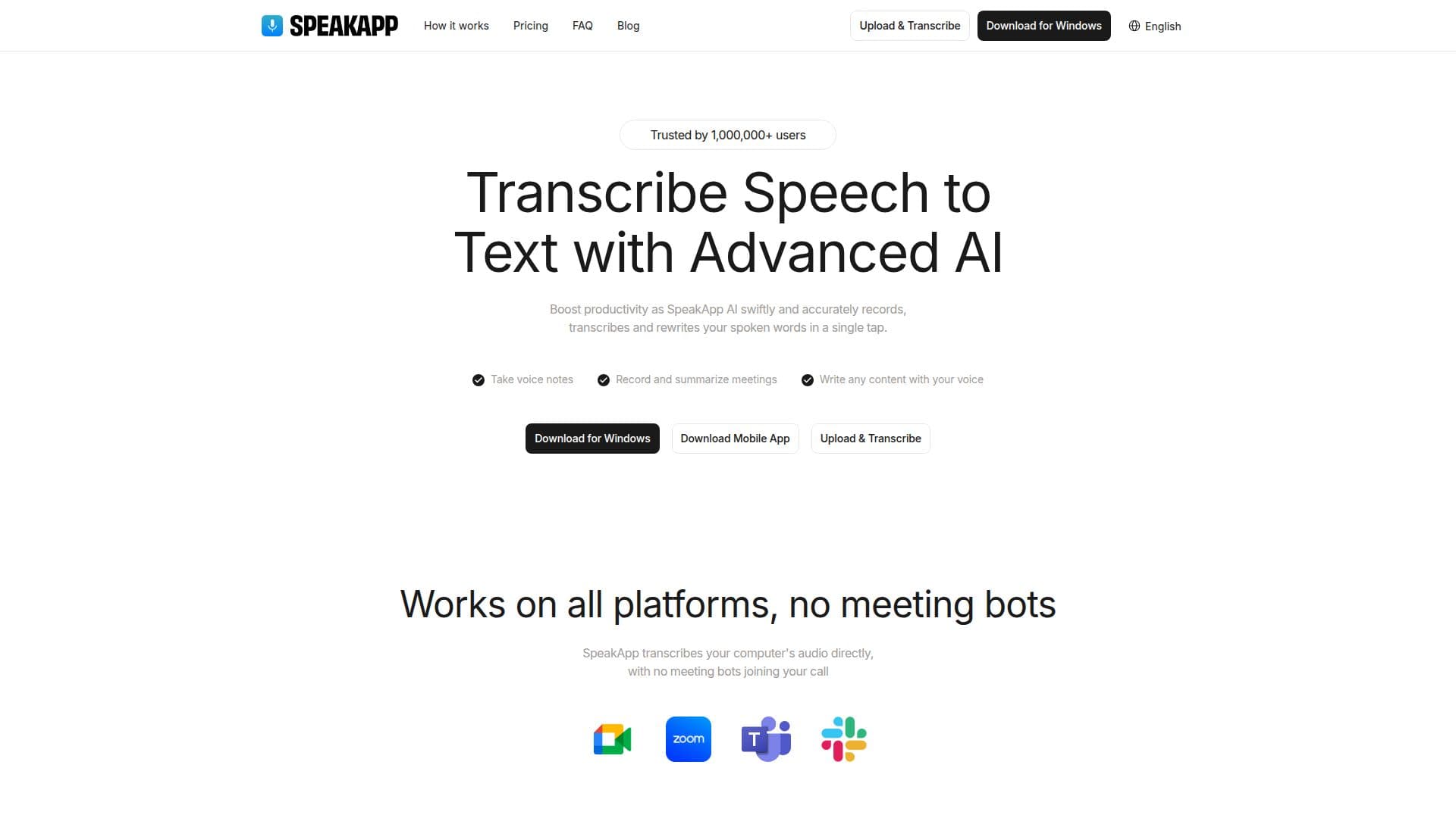 SpeakApp AI - Преобразование речи в текст screenshot