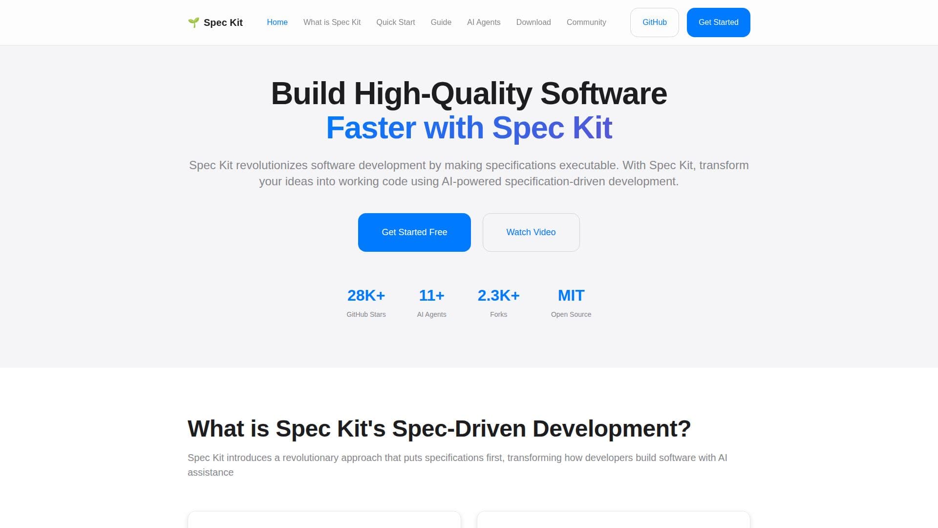 Spec Kit - AI 개발 툴킷 screenshot
