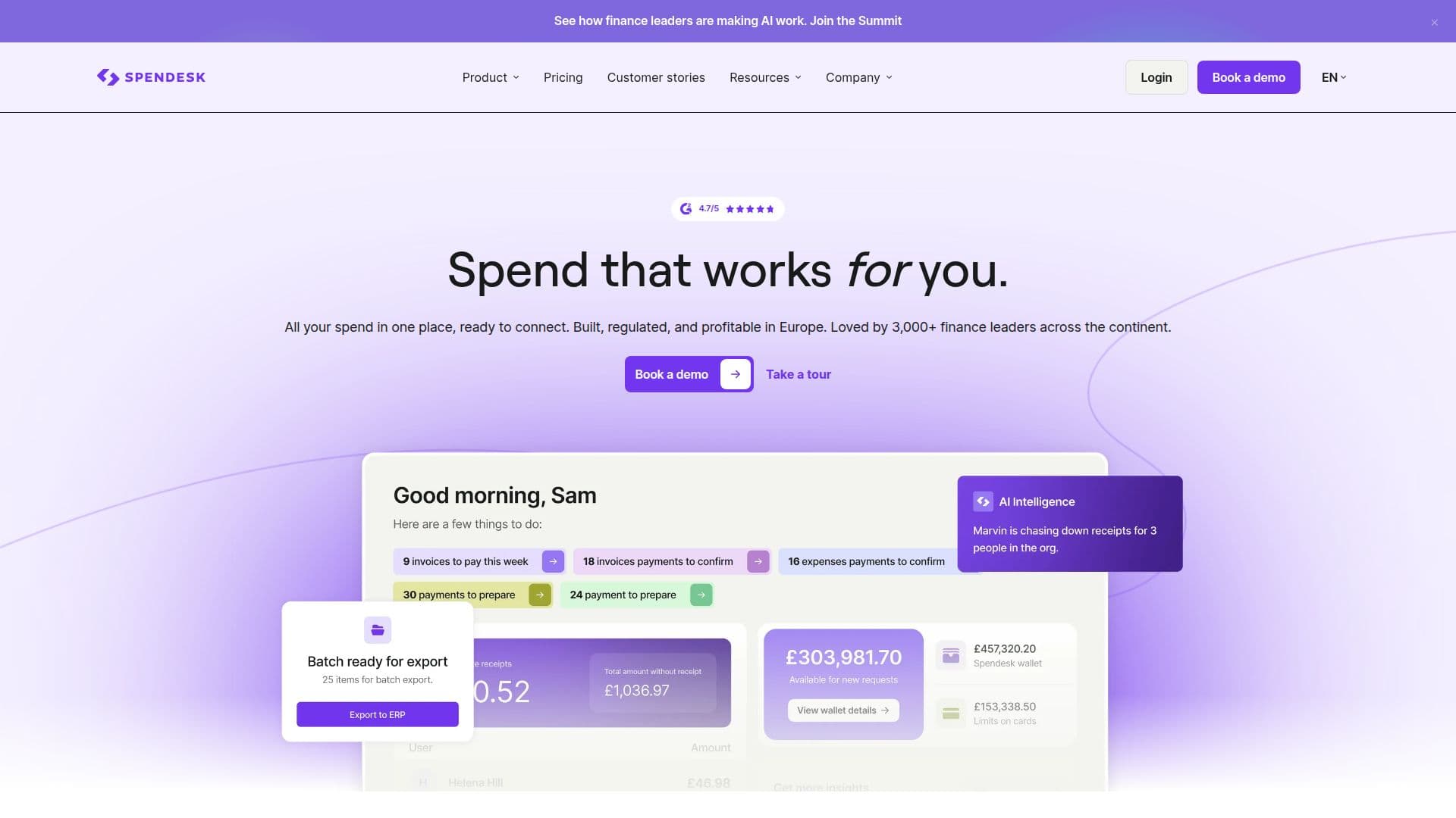 Скриншот Платформа управления расходами Spendesk