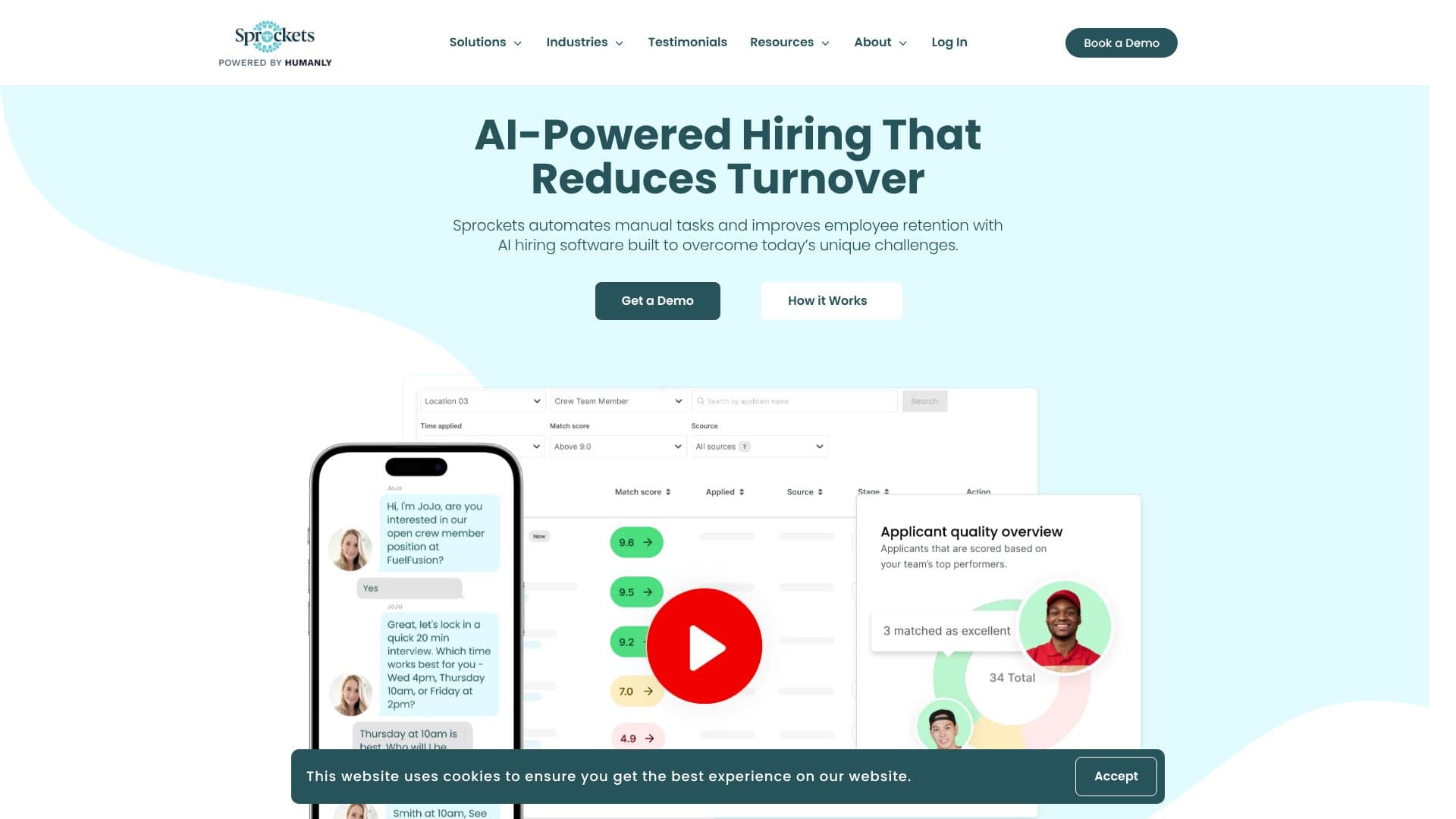Sprockets AI Hiring Software screenshot