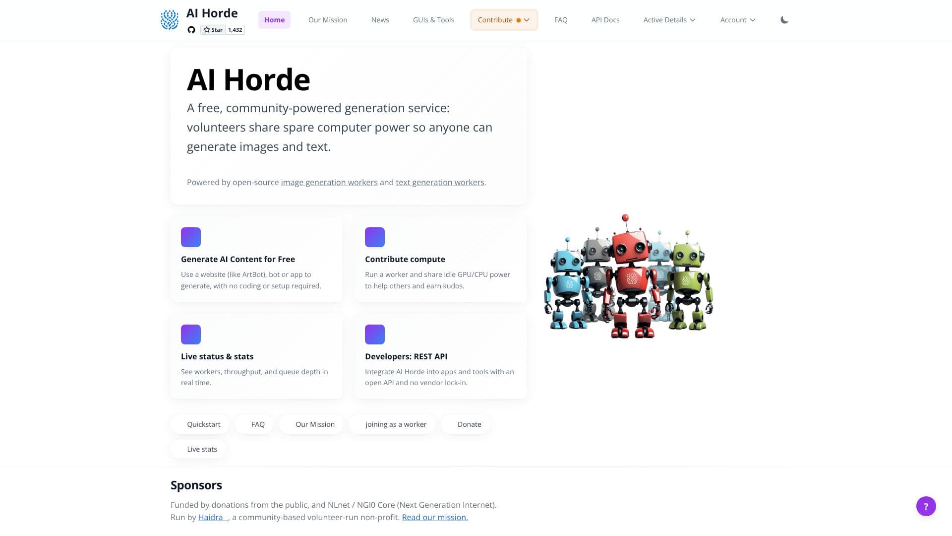 Tangkapan layar AI Horde