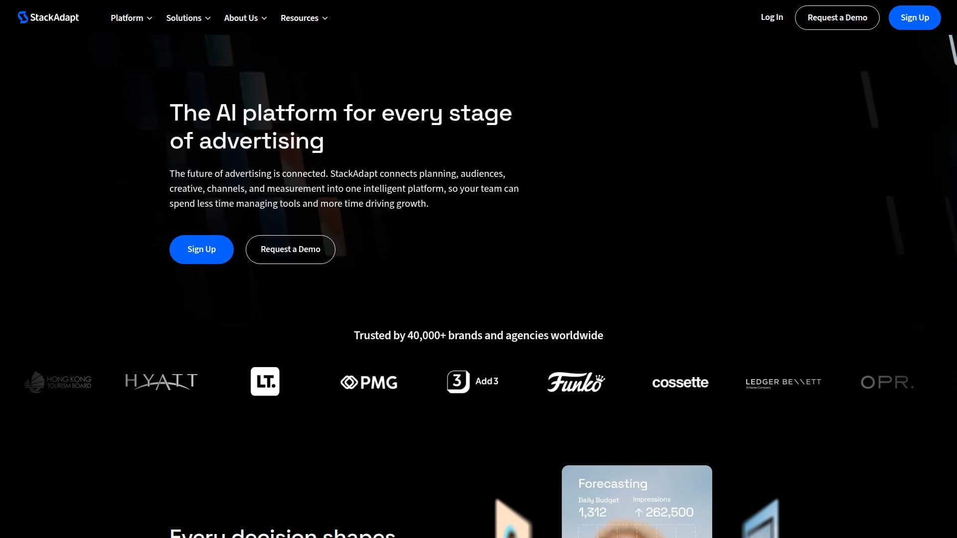 StackAdapt AI Advertising Platform screenshot