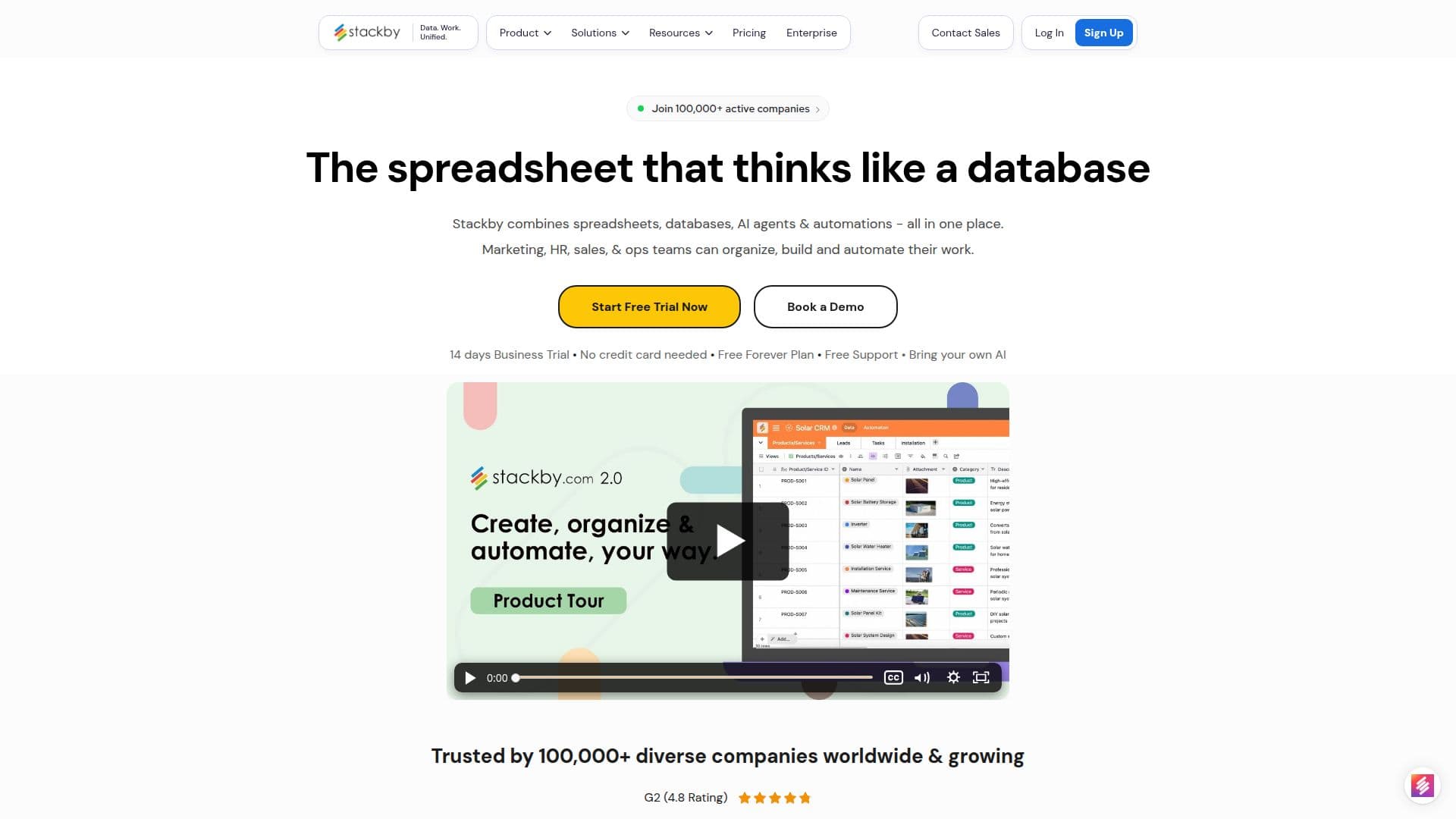 Stackby screenshot