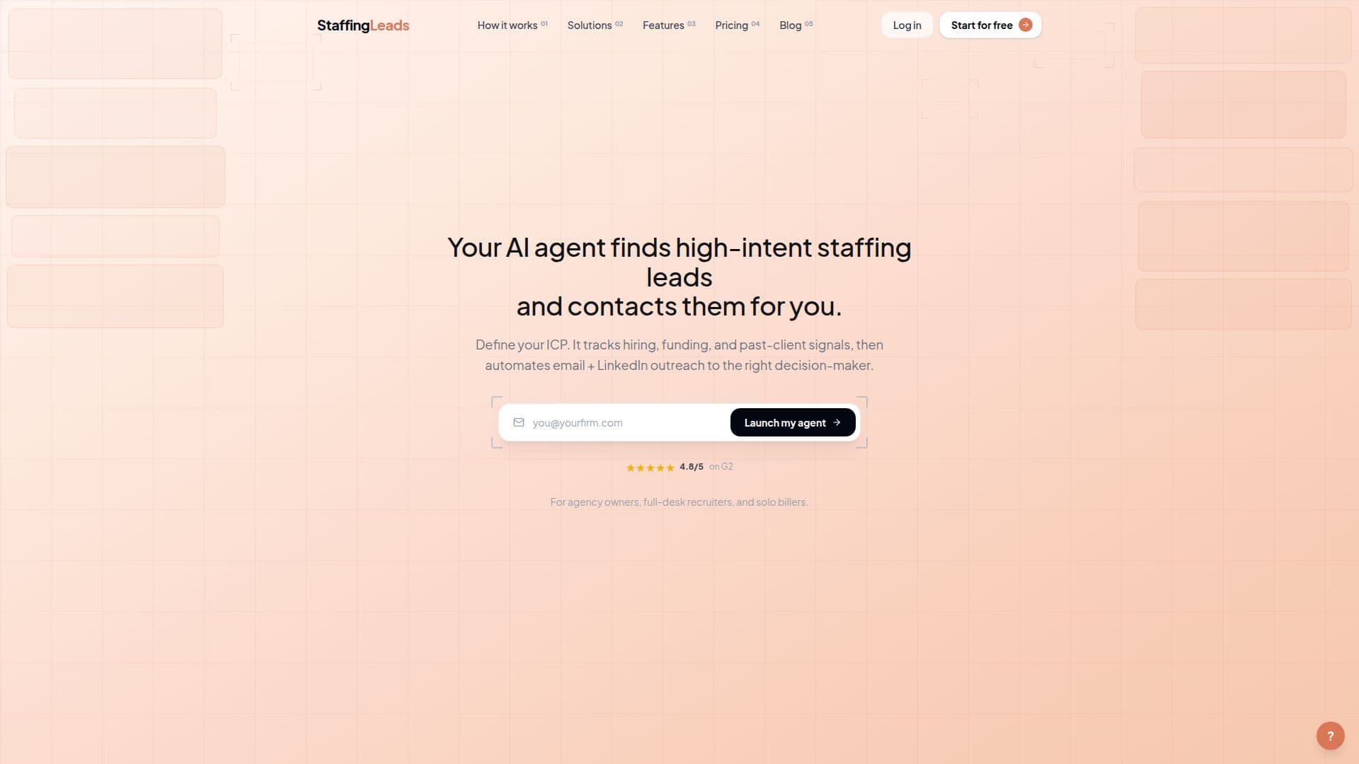 Screenshot von StaffingLeads