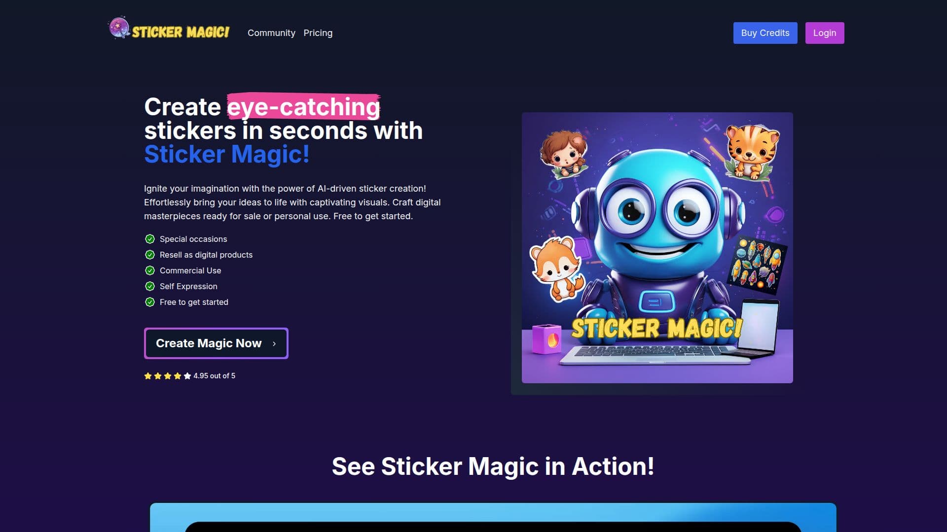 Tangkapan layar Sticker Magic