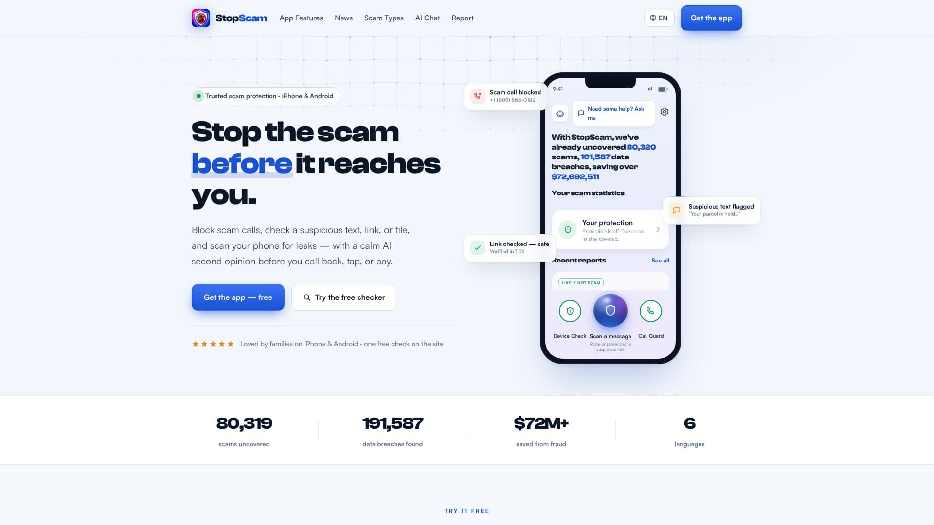 لقطة شاشة لـ StopScam