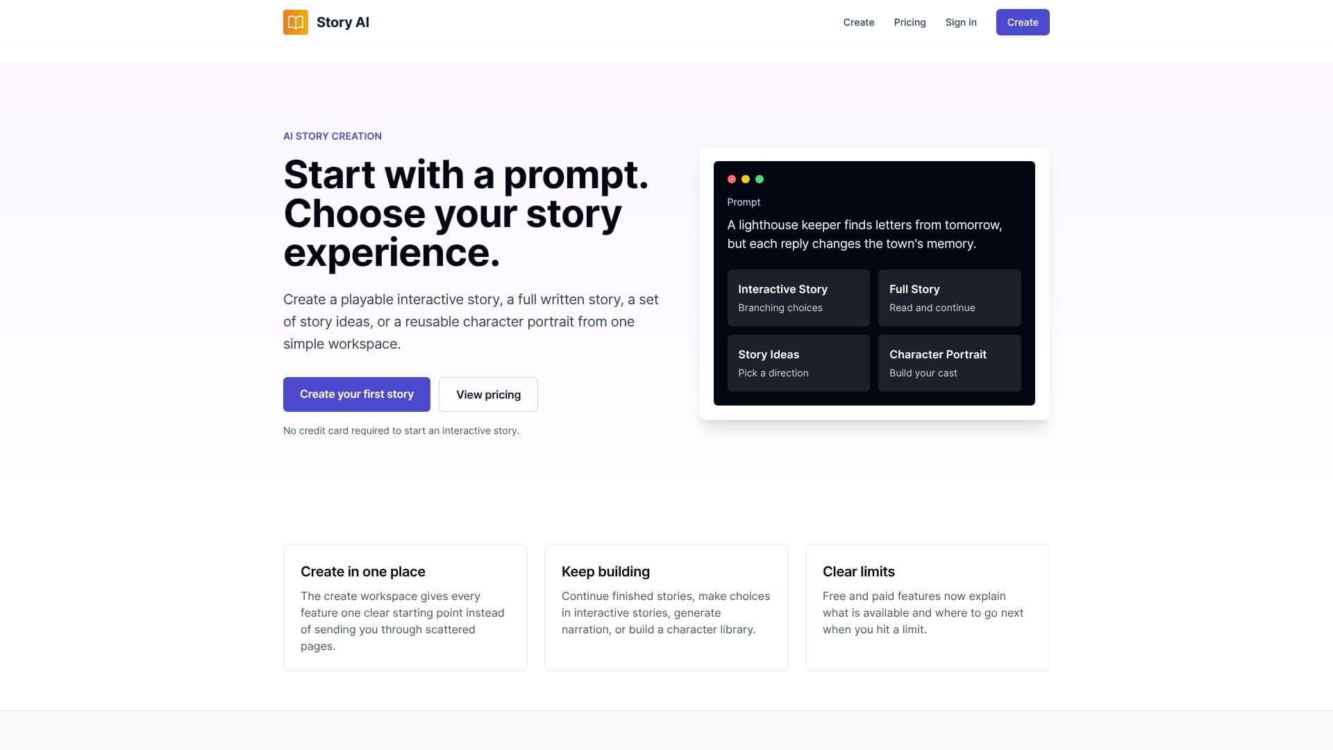 Story AI screenshot