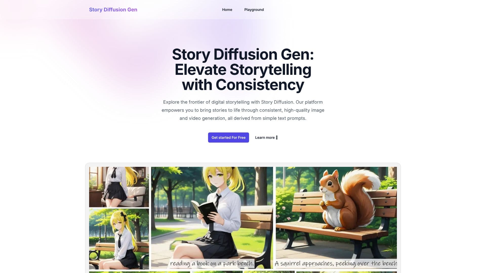 Screenshot von Story Diffusion Gen