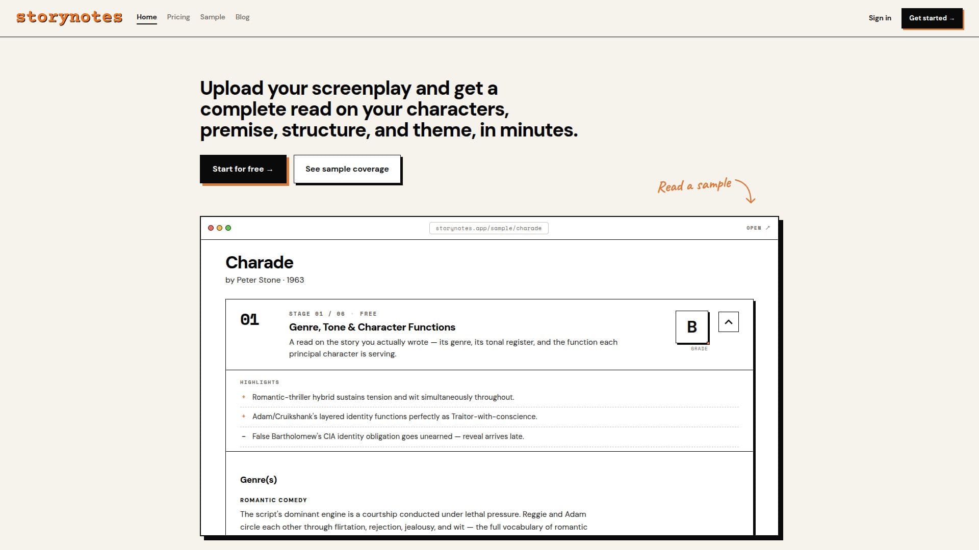 Story Notes screenshot