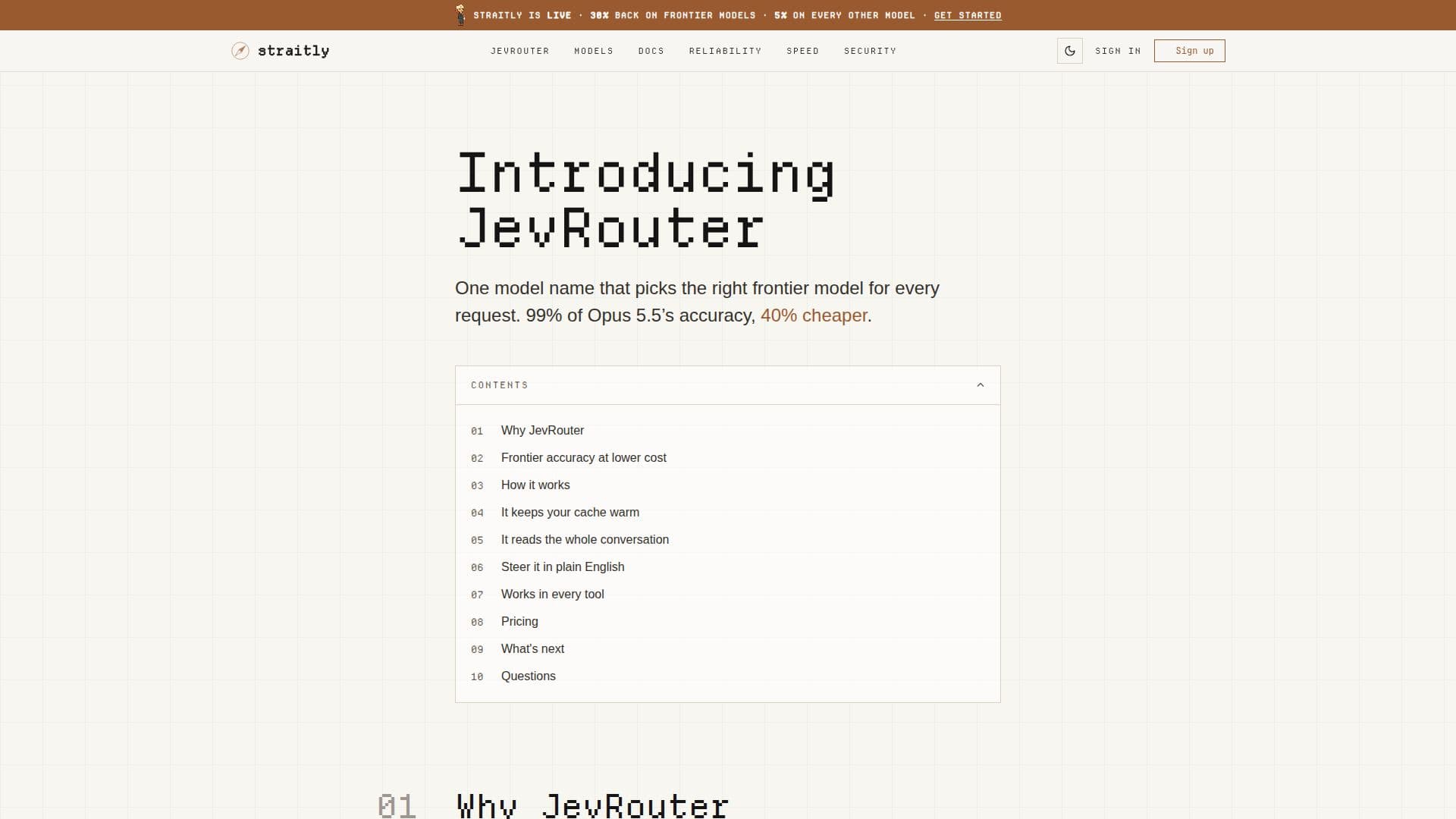 JevRouter screenshot