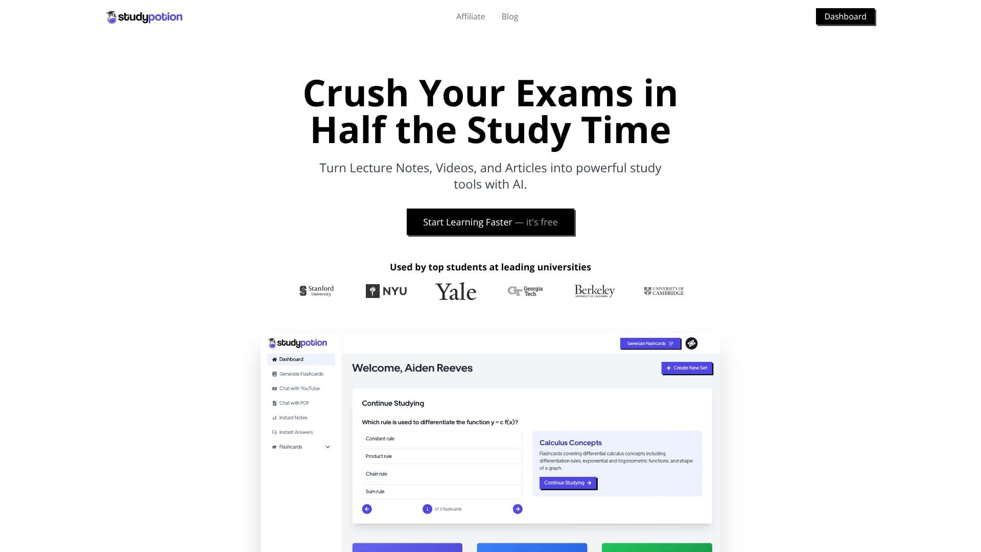 Capture d’écran de Study Potion AI
