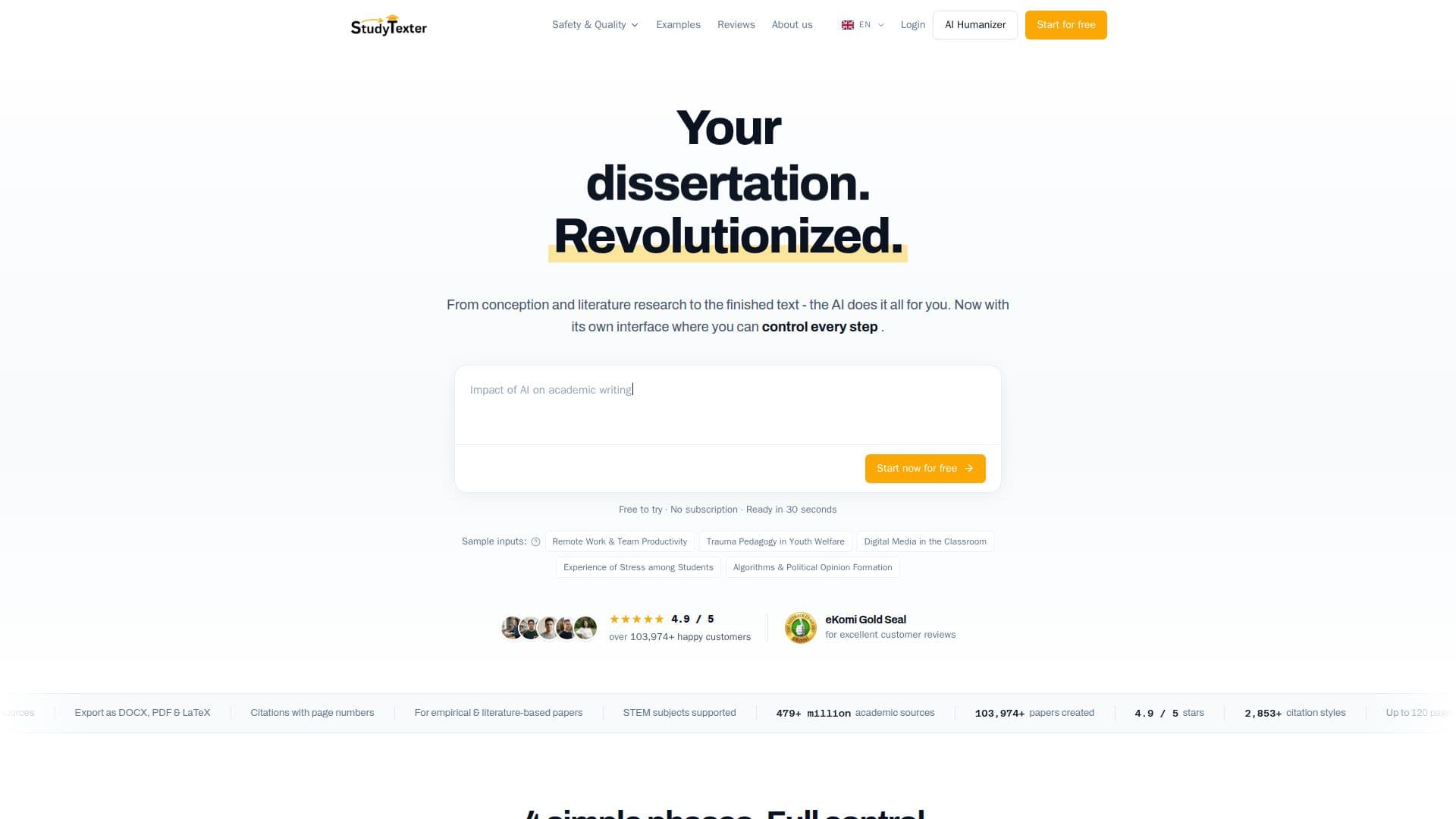 StudyTexter screenshot