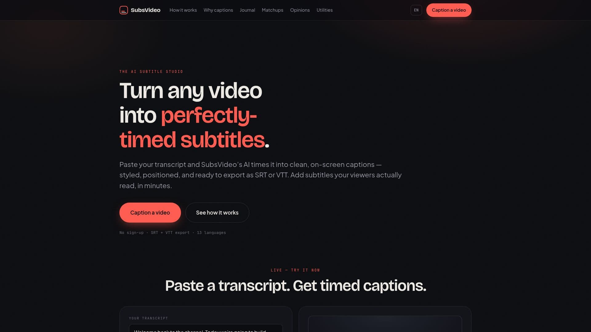 Capture d’écran de SubsVideo