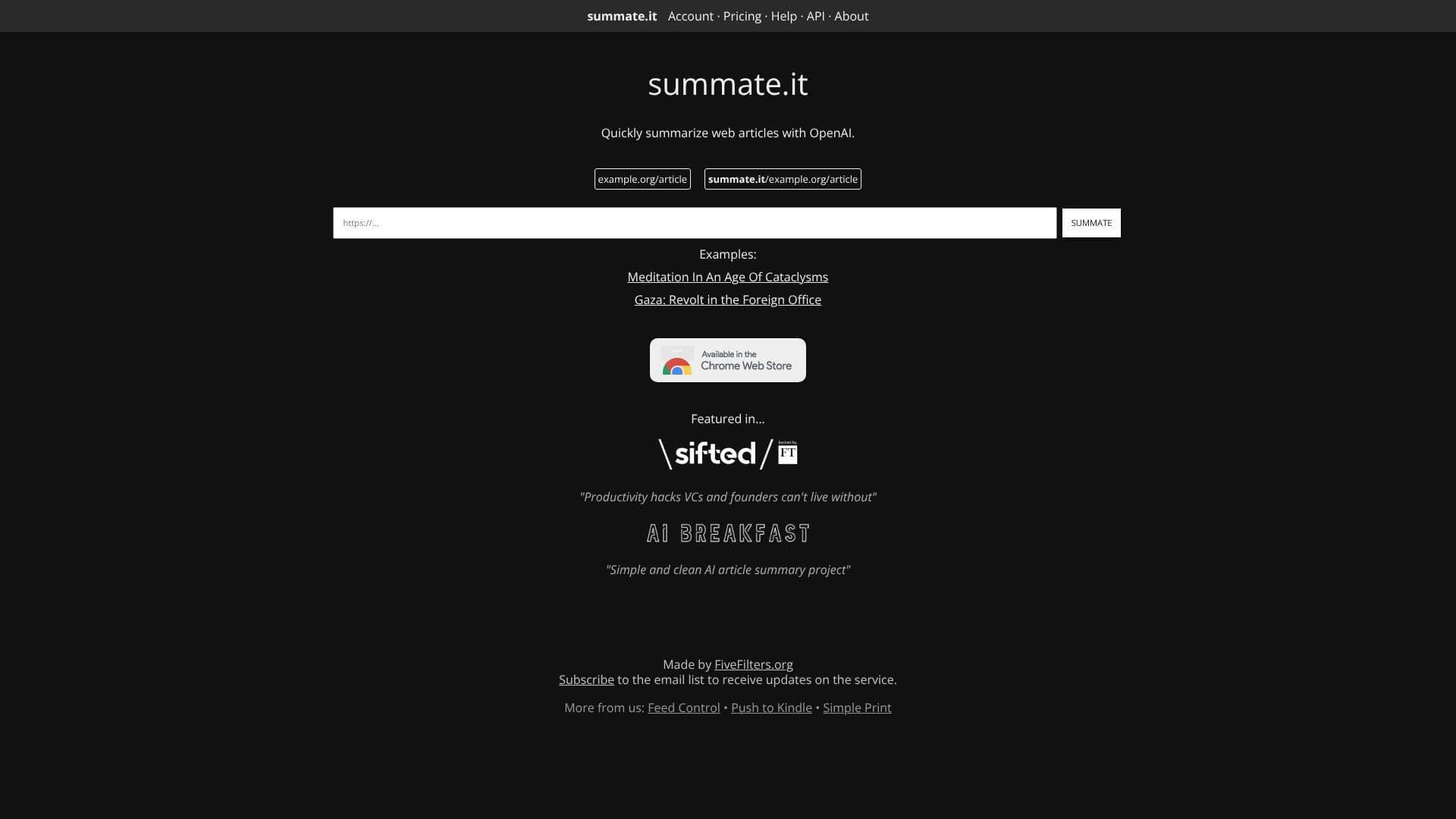 Скриншот Summate.it