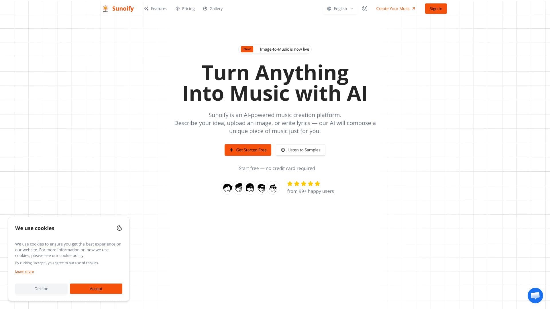 Sunoify AI Music Generator のスクリーンショット