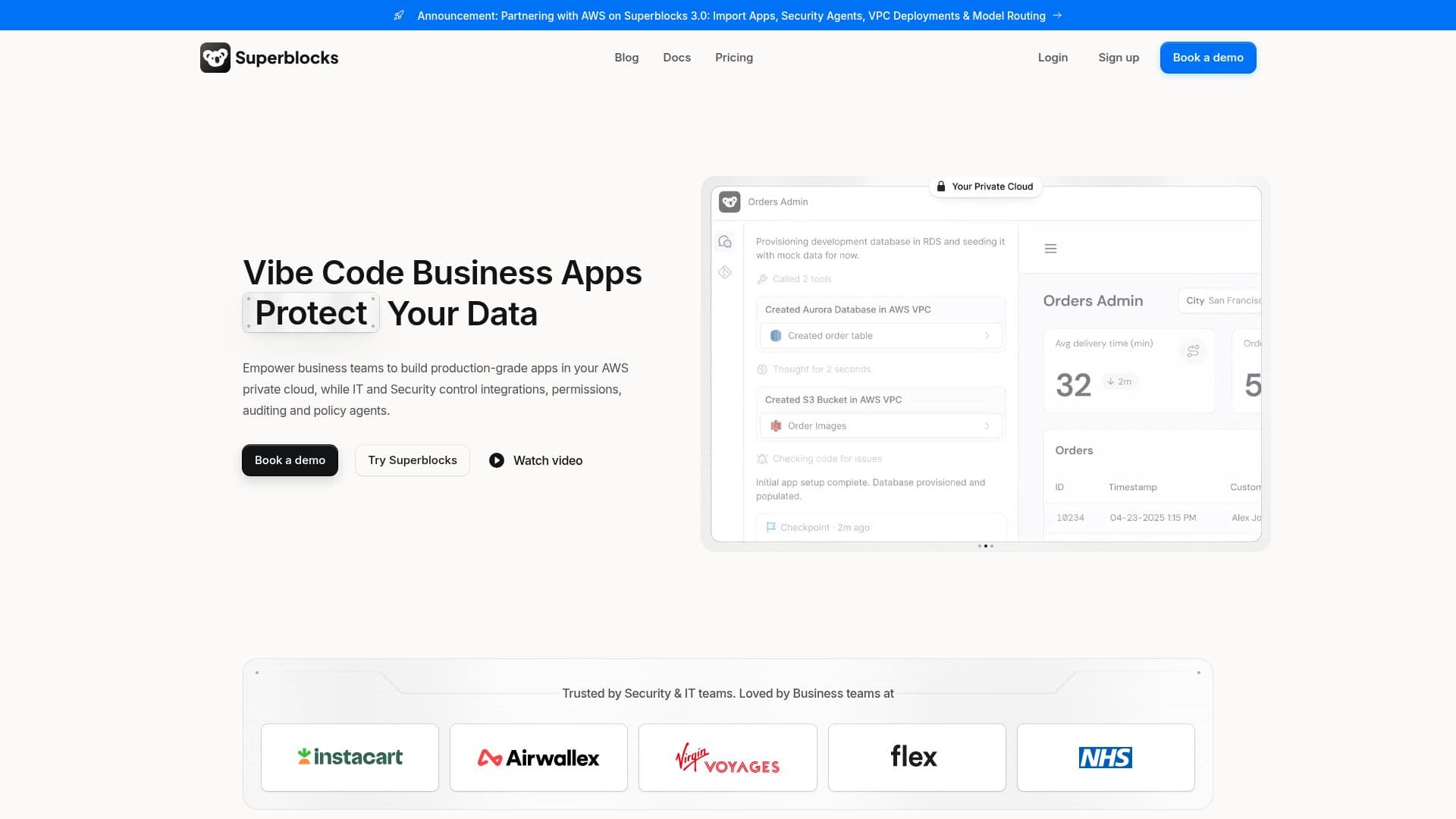 Superblocks Enterprise AI Apps screenshot