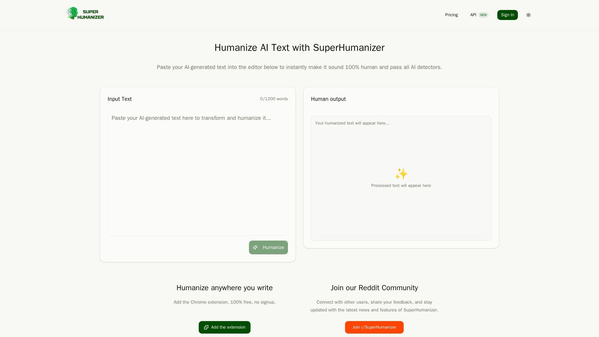 SuperHumanizer screenshot