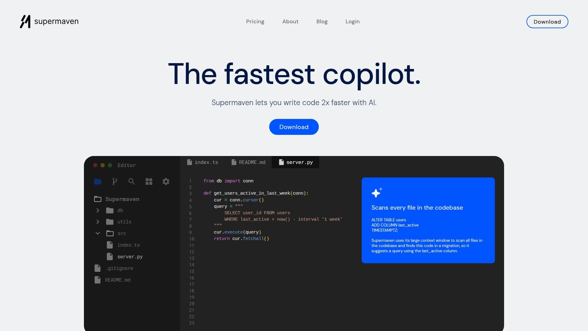 Supermaven: AI Code Completion screenshot