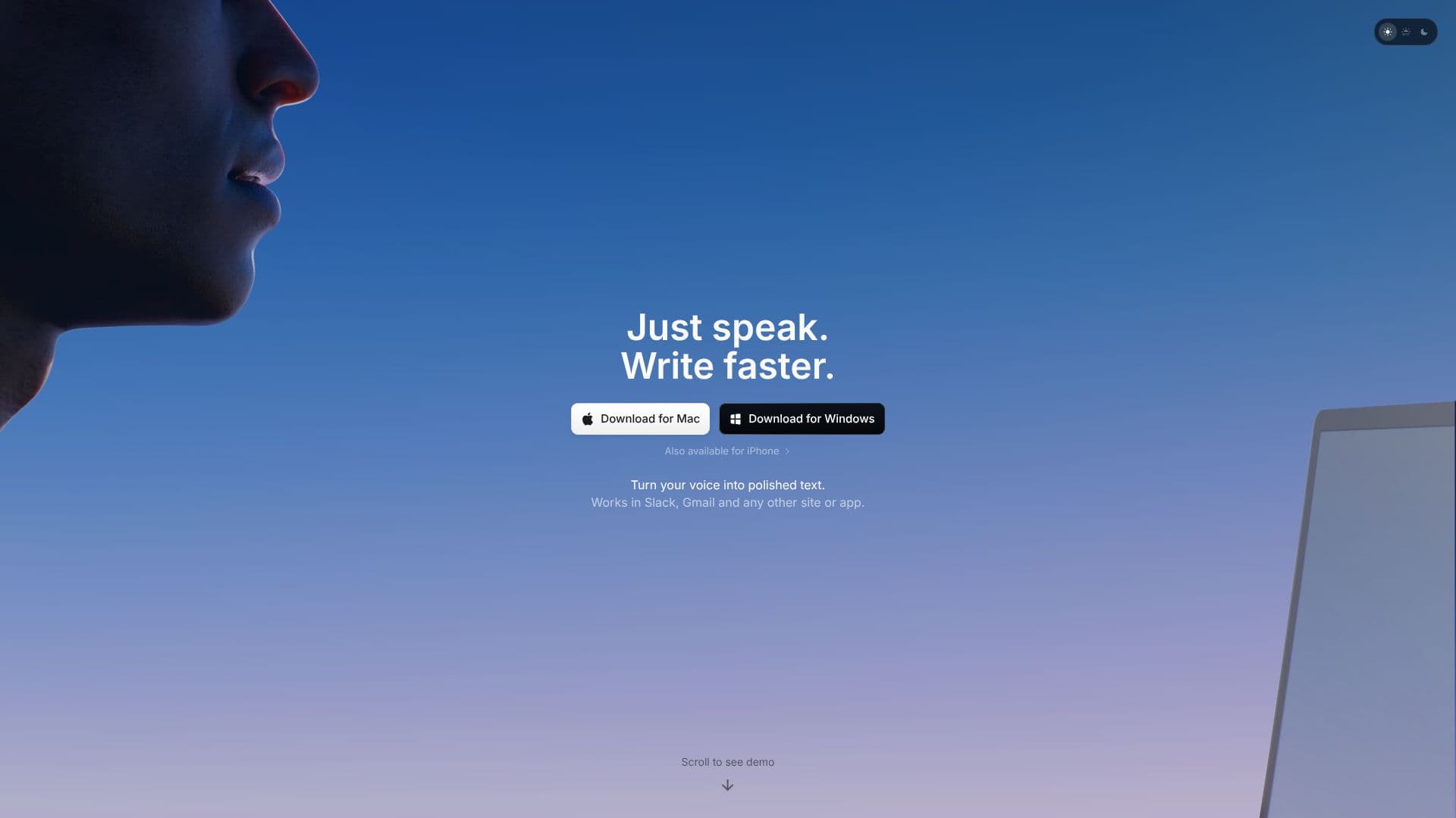 Screenshot von Superwhisper AI Voice to Text
