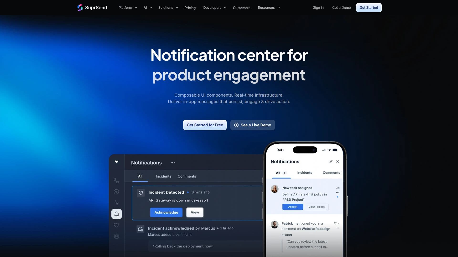 SuprSend screenshot