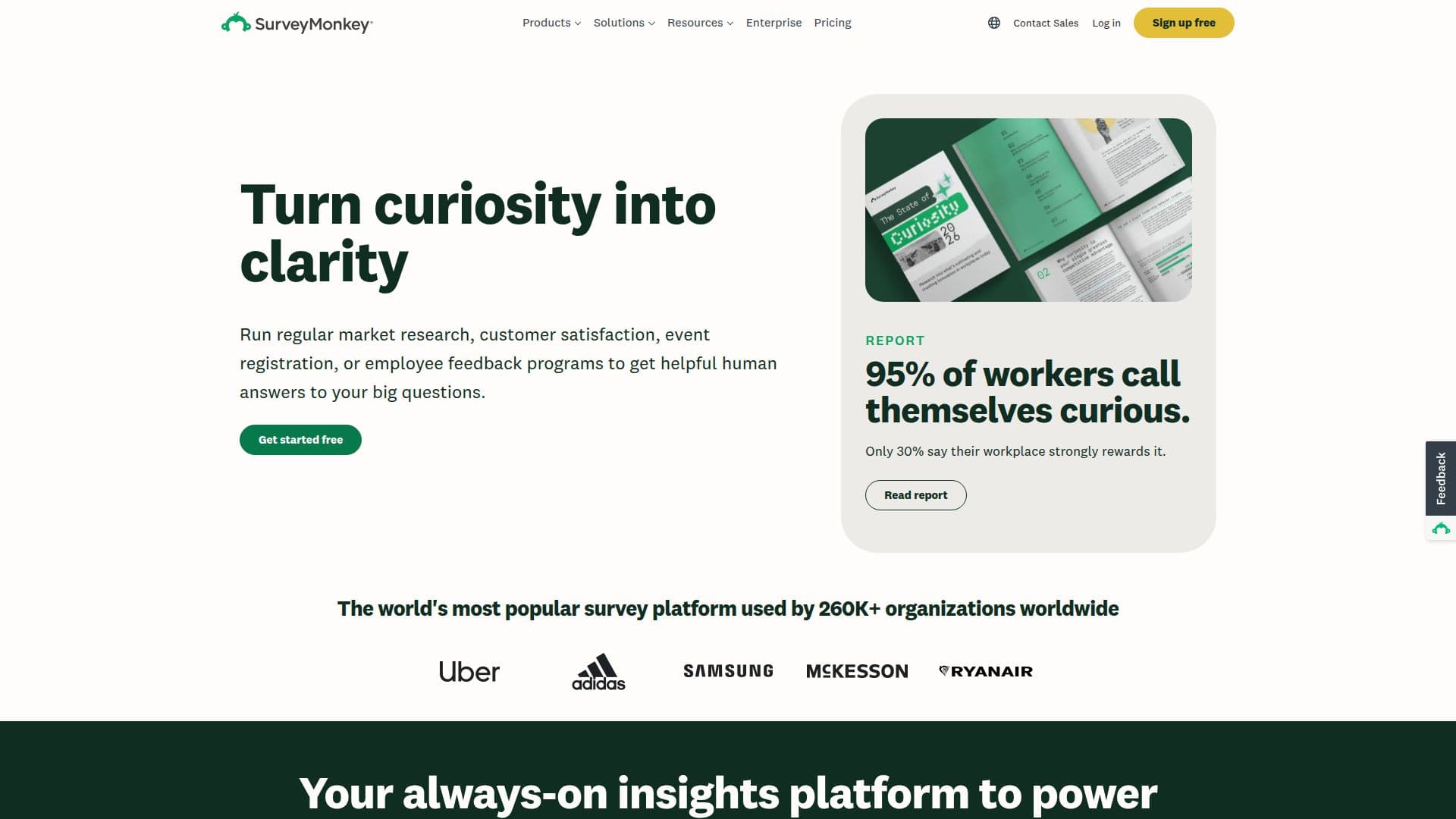 لقطة شاشة لـ SurveyMonkey
