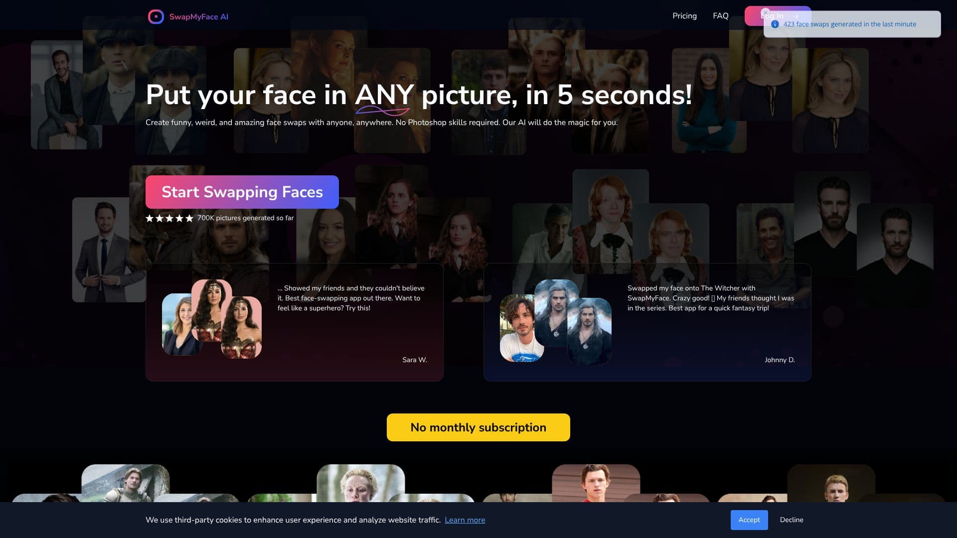 Screenshot von SwapMyFace