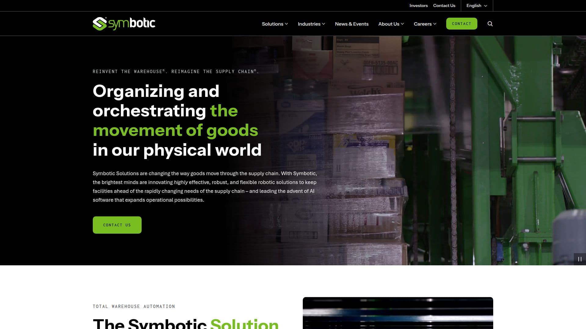 Symbotic Lagerautomatisierung screenshot