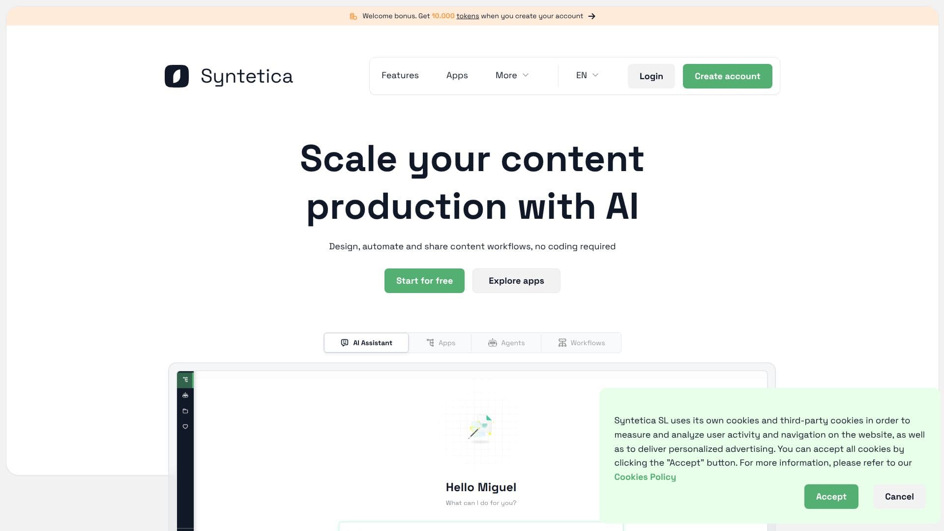 Syntetica AI 스크린샷