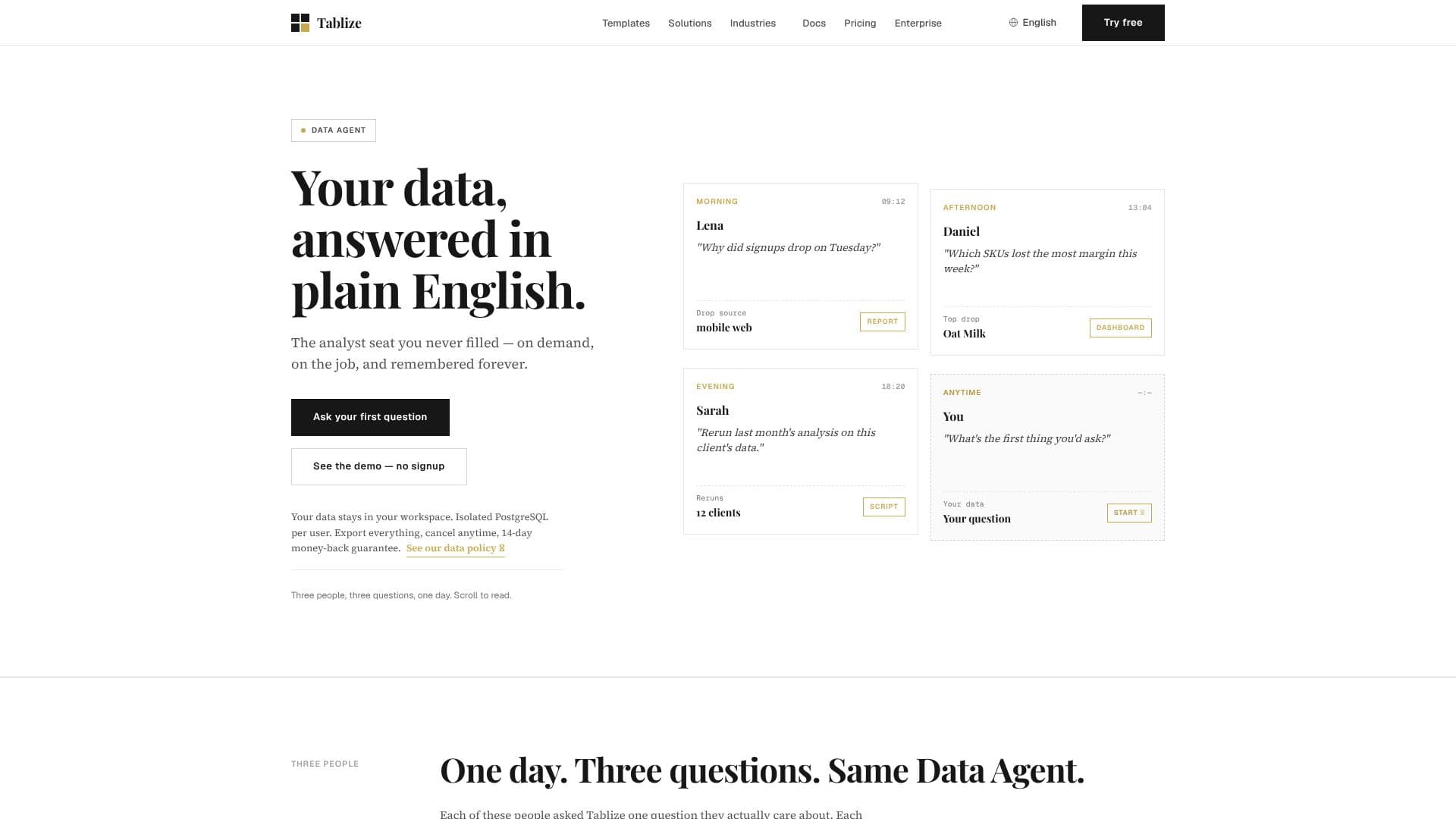 Tablize screenshot