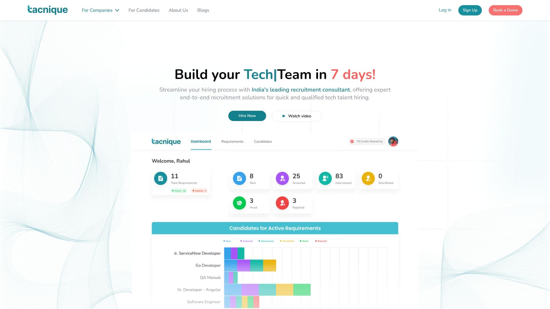 Скриншот Tacnique Virtual Interview Platform